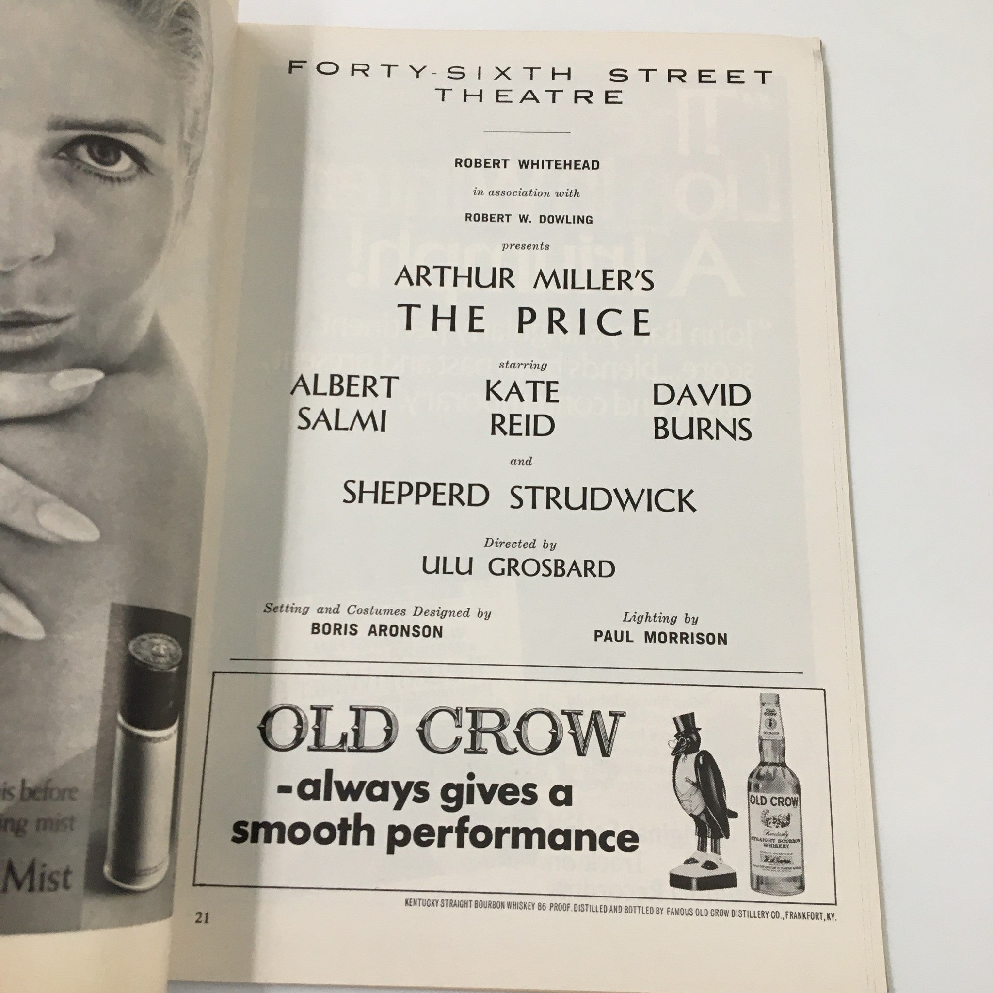 1969 Playbill Forty-Sixth Street Theatre Arthur Miller's The Price