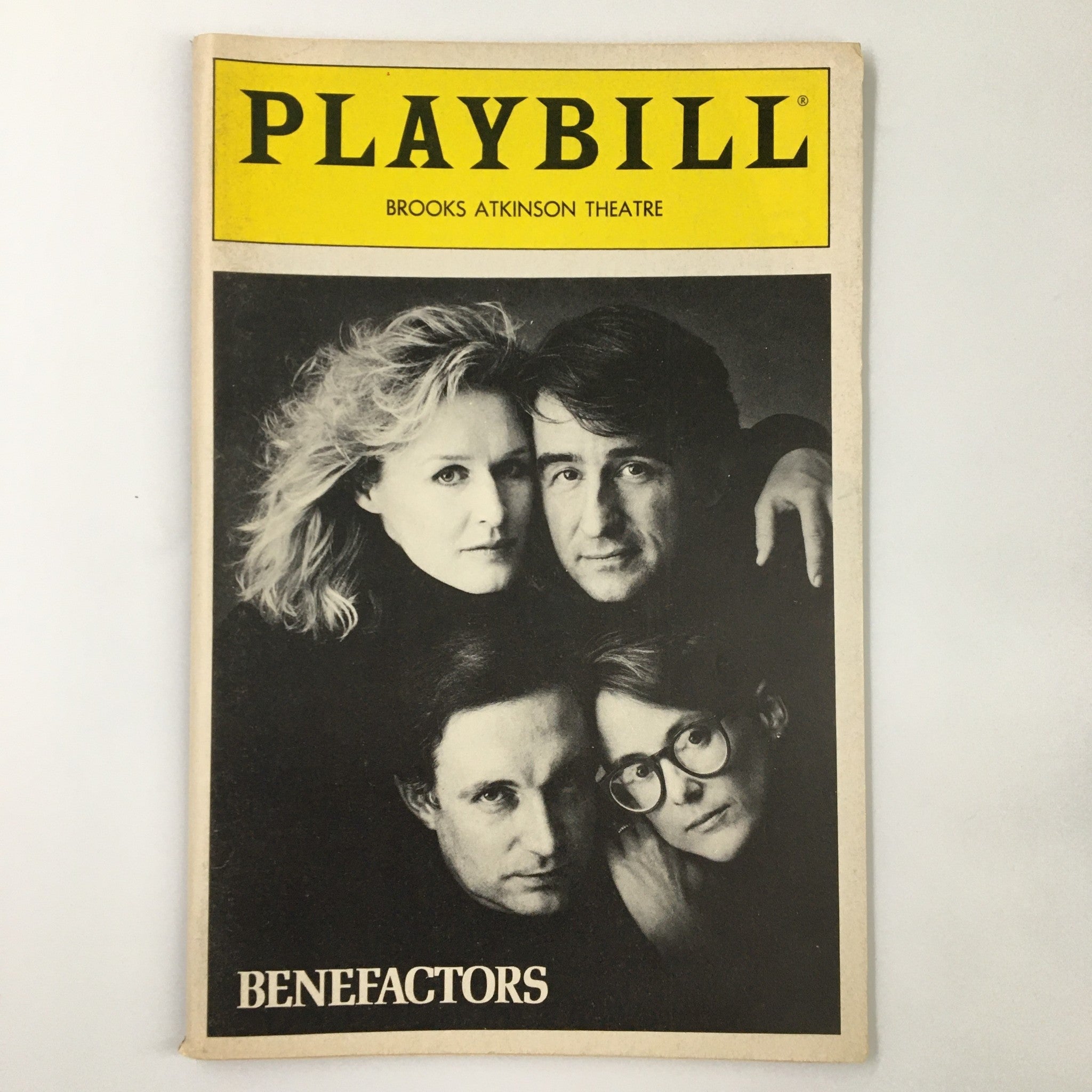 1986 Playbill Brooks Atkinson Theatre Glenn Close in Benefactors Michael Frayn