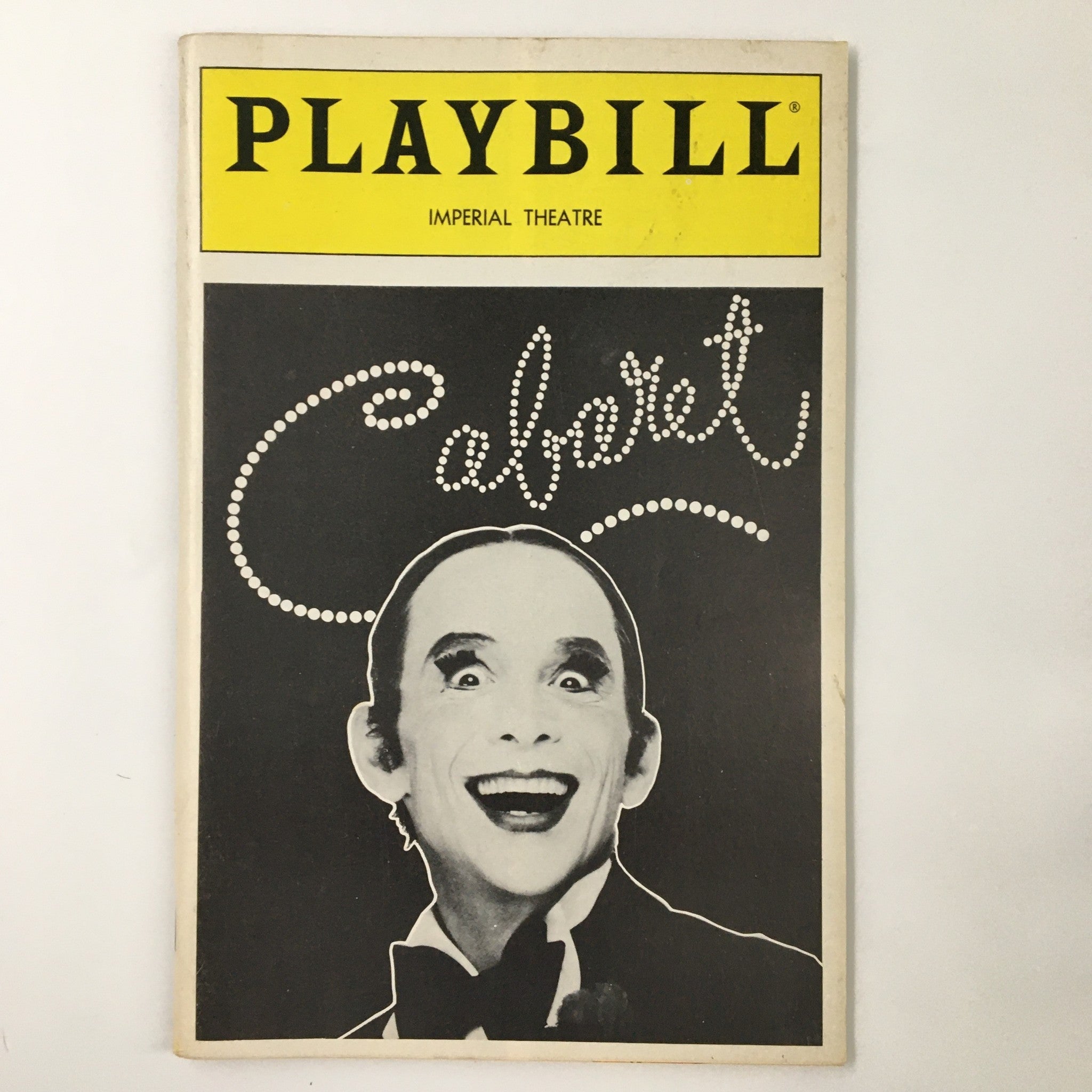 1986 Playbill Imperial Theatre Joel Grey in Cabaret by Harold Prince