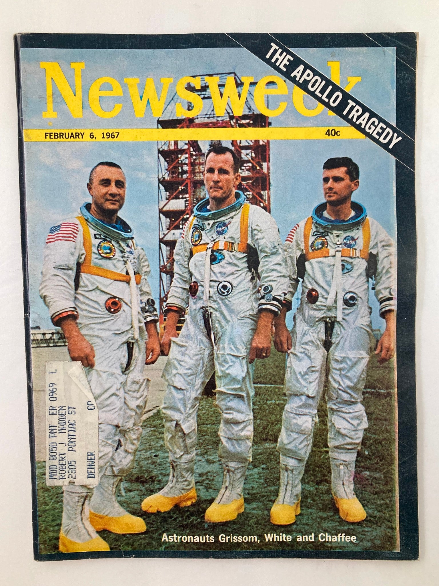 VTG Newsweek Magazine February 6 1967 Astronauts Grissom, White & Chaffee