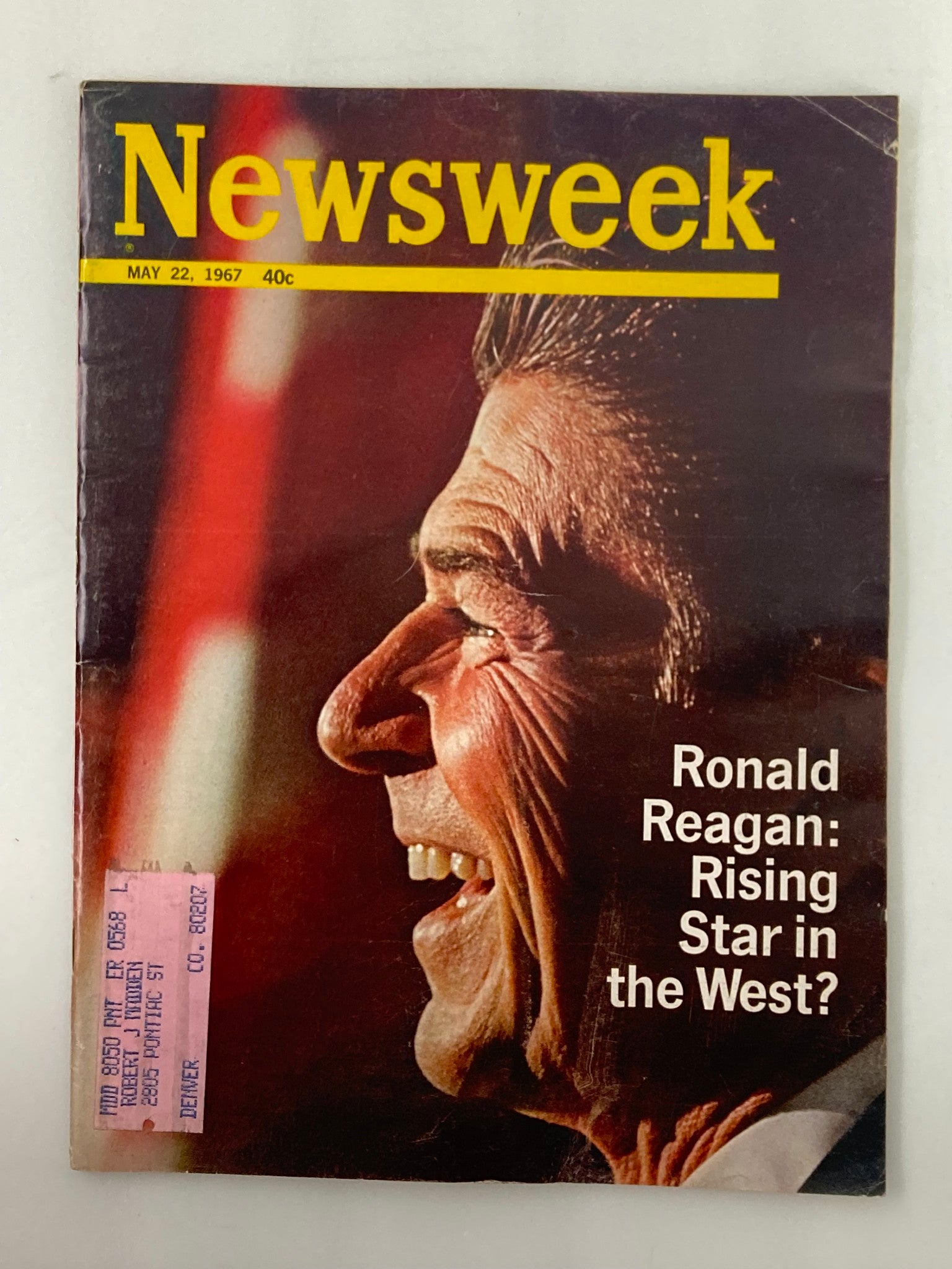 VTG Newsweek Magazine May 22 1967 Ronald Reagan Rising Star in the West?