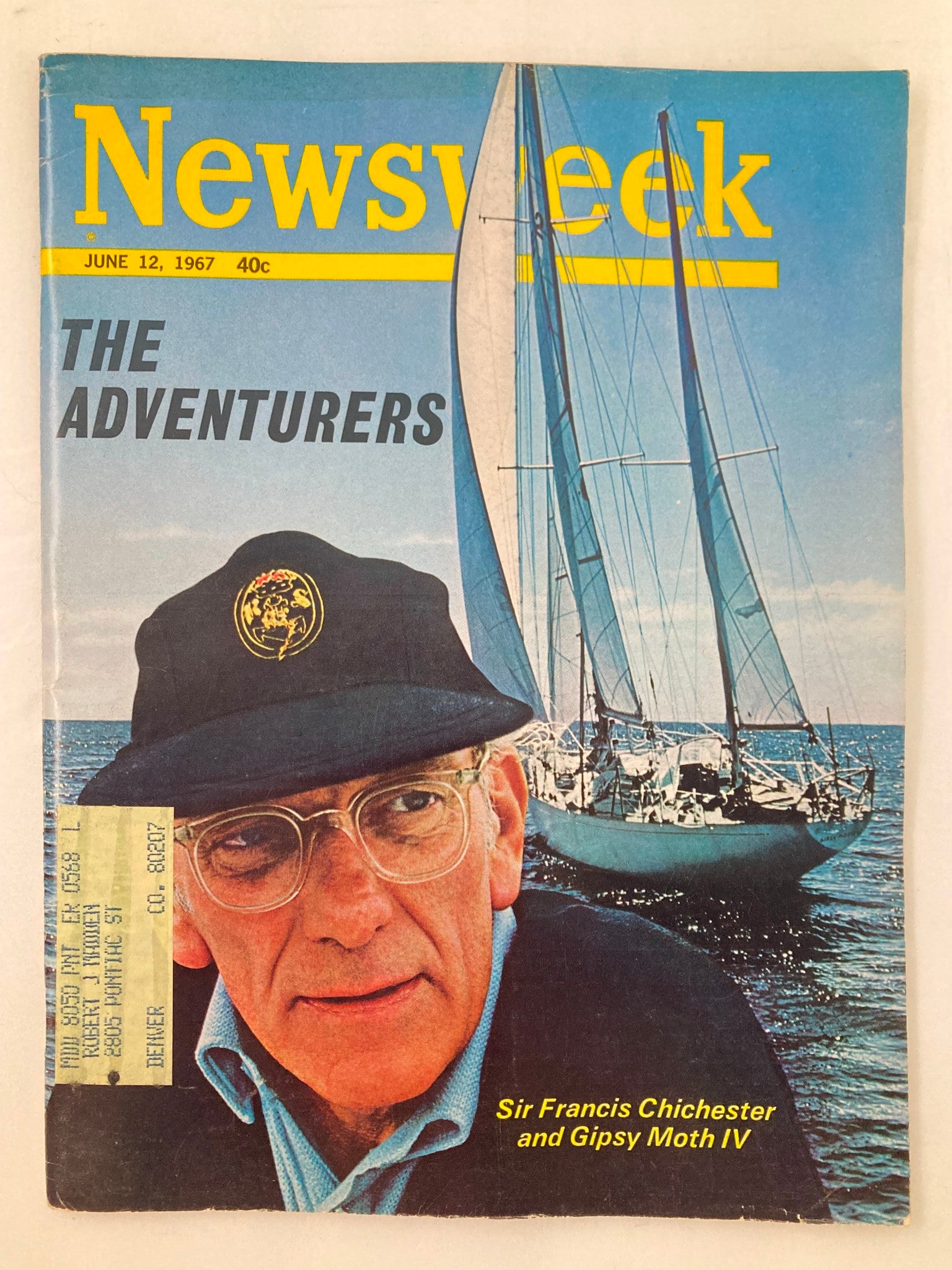 VTG Newsweek Magazine June 12 1967 Sir Francis Chichester & Gipsy Moth IV