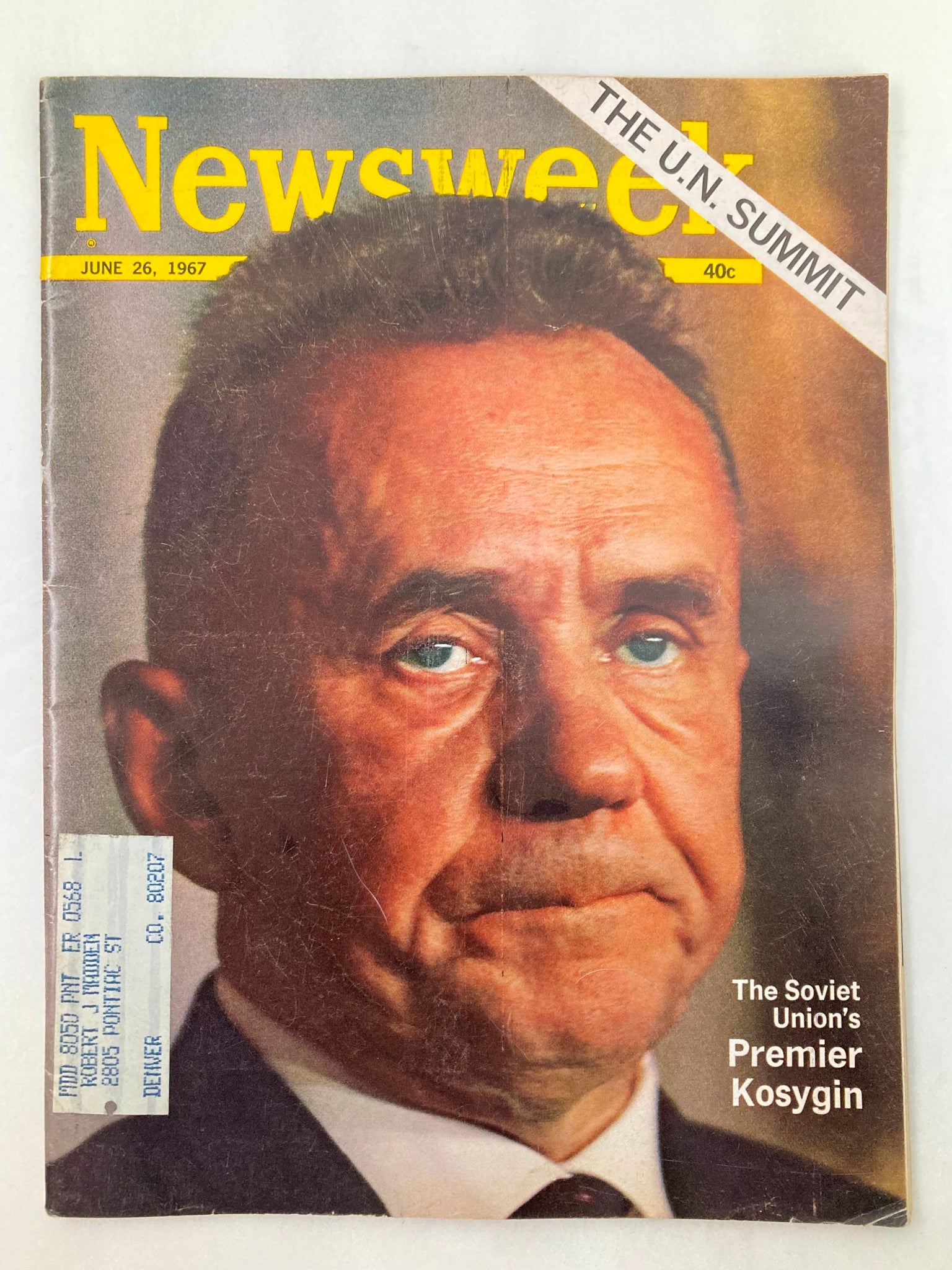 VTG Newsweek Magazine June 26 1967 The Soviet Union's Premier Alexei Kosygin