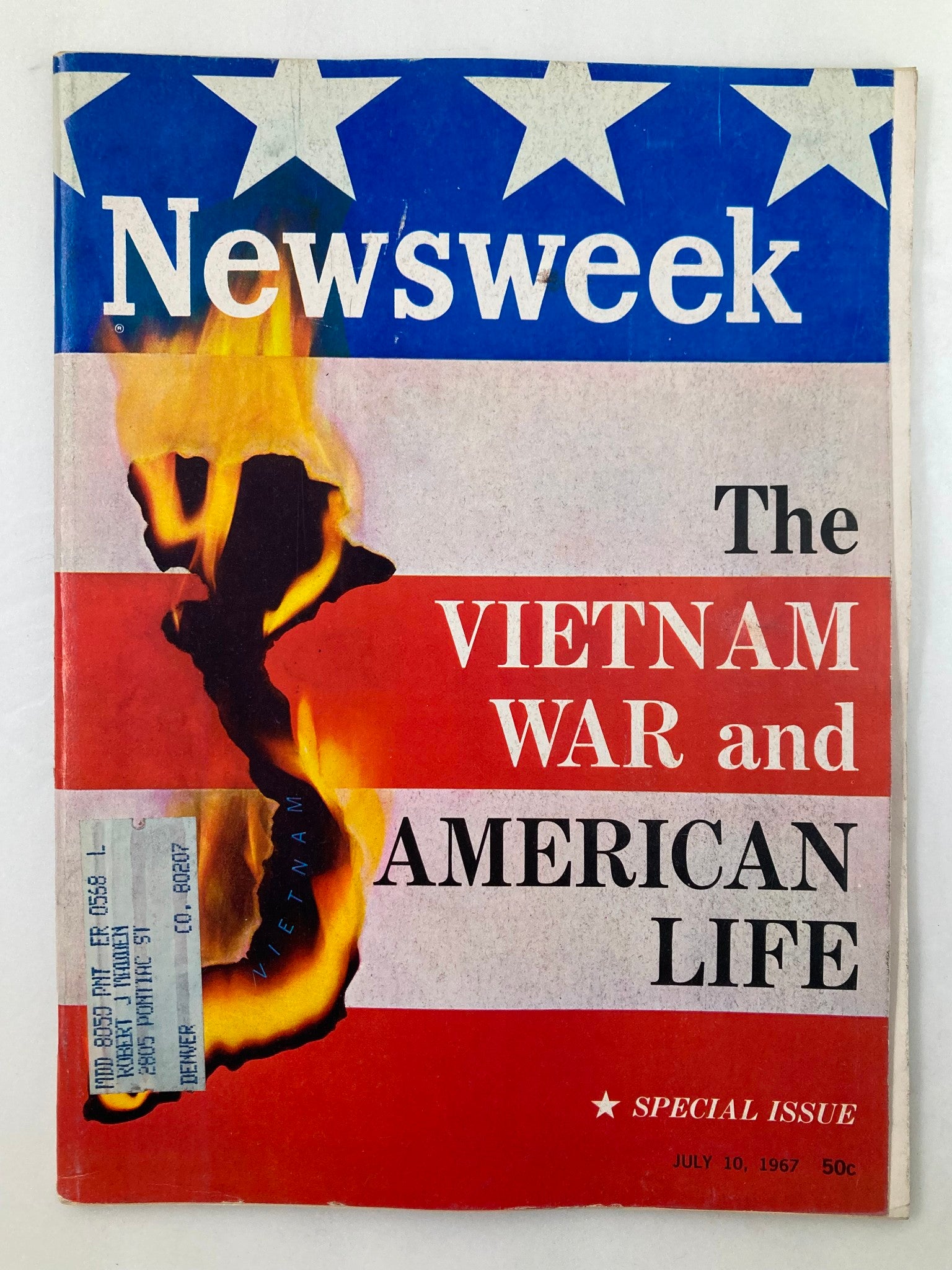 VTG Newsweek Magazine July 10 1967 The Vietnam War and American Life