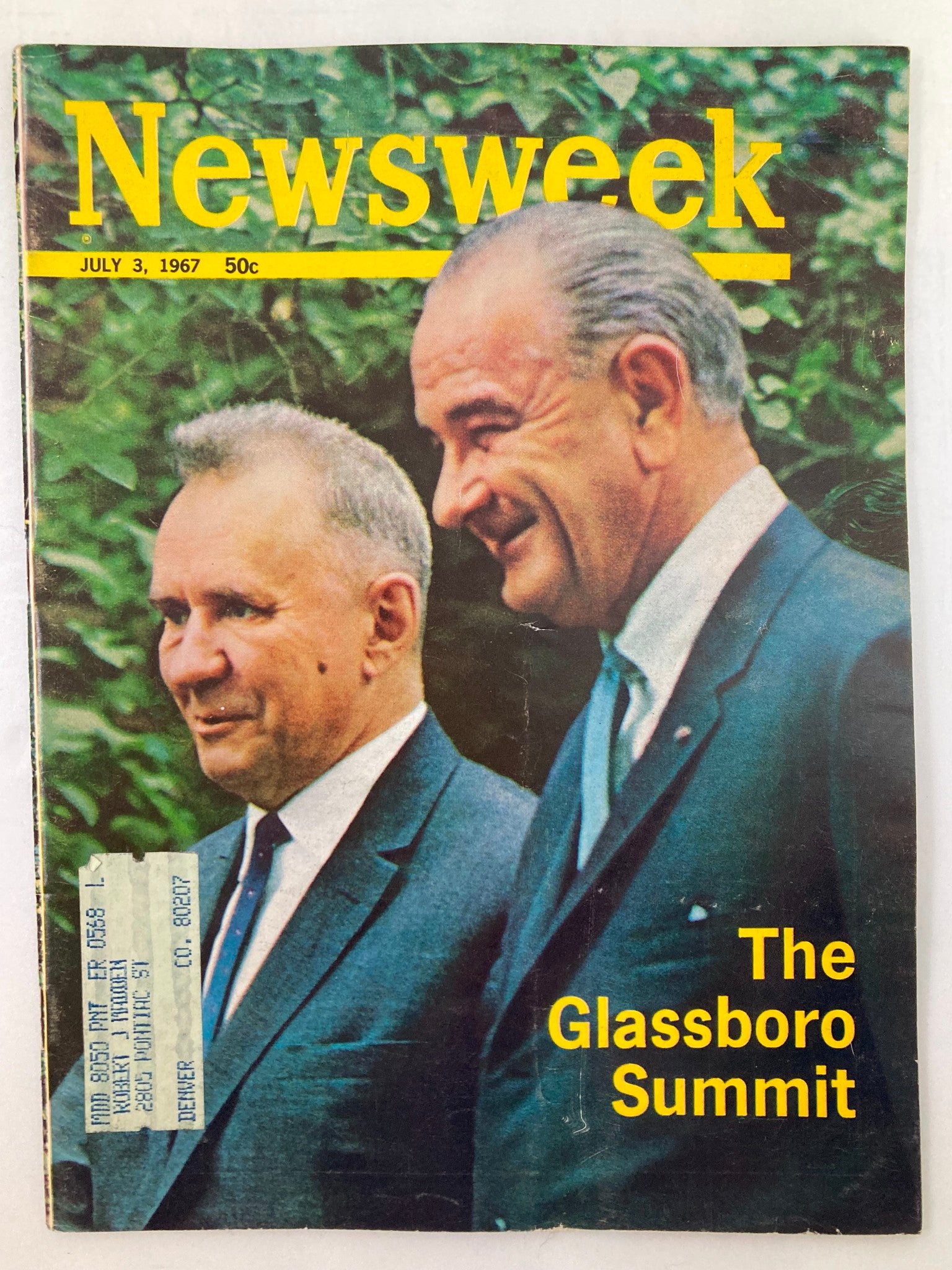 VTG Newsweek Magazine July 3 1967 Lyndon B. Johnson The Glassboro Summit