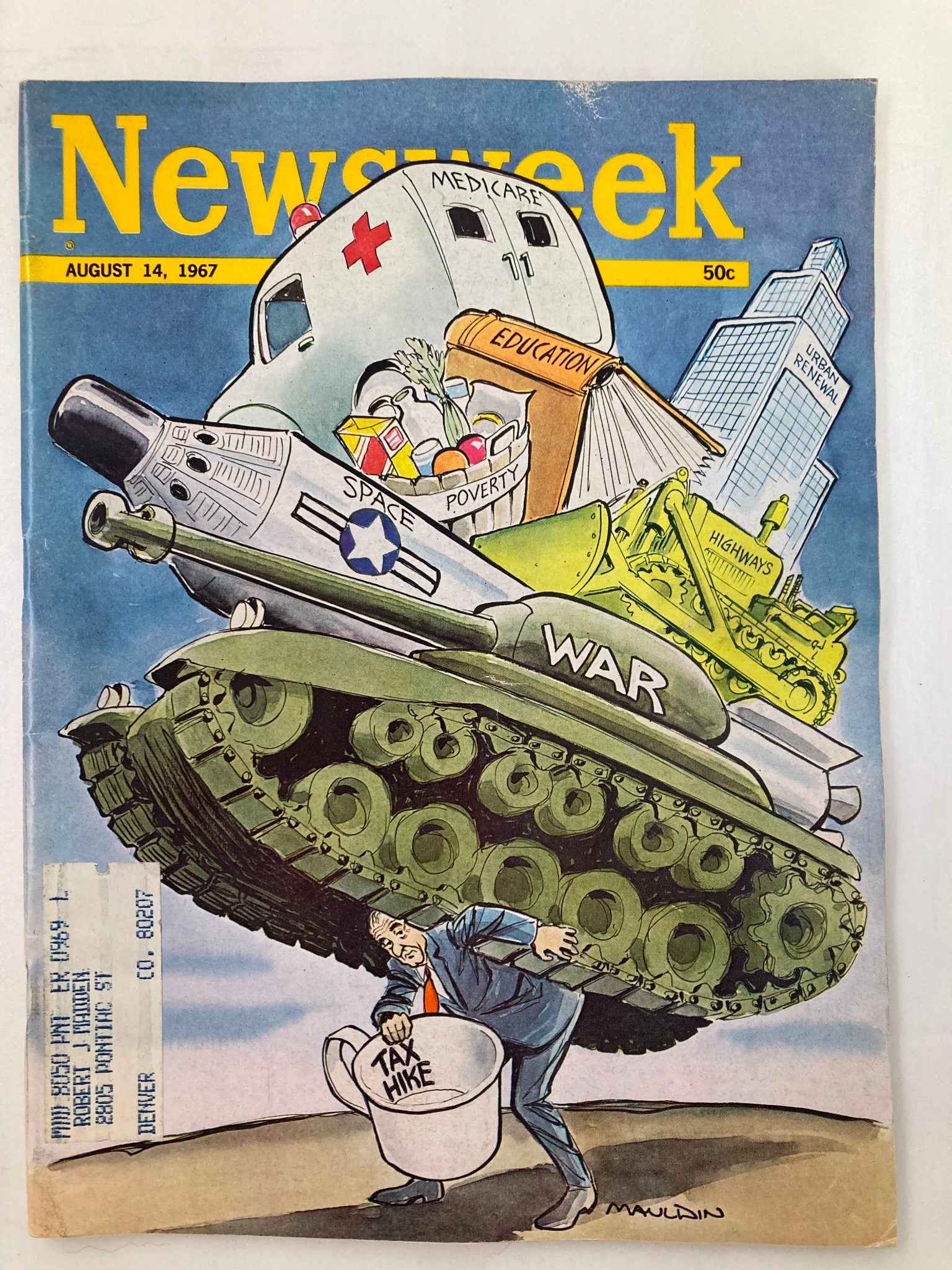 VTG Newsweek Magazine August 14 1967 Medicare, Education and War