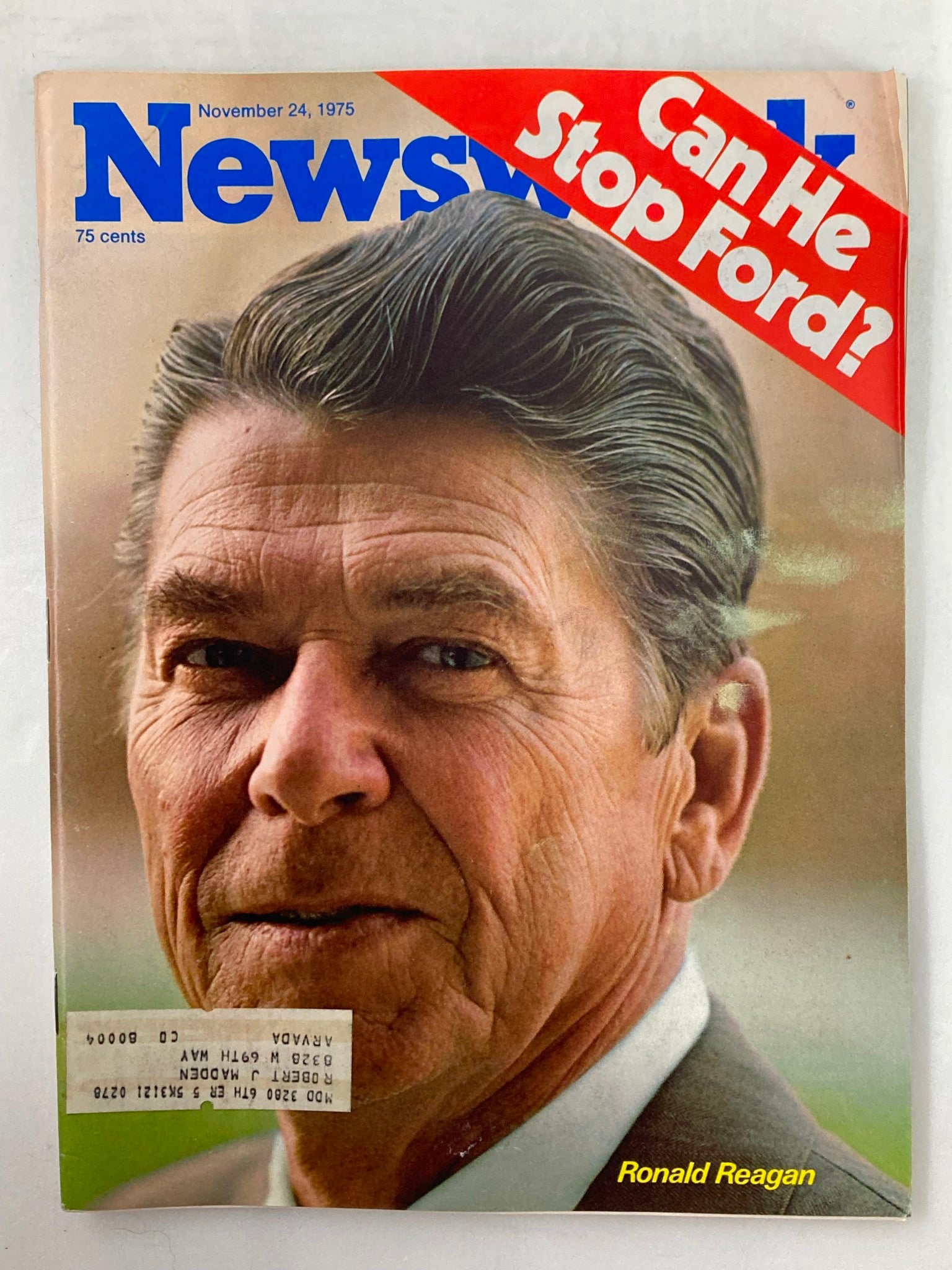 VTG Newsweek Magazine November 24 1975 Ronald Reagan Can He Stop Gerald Ford?