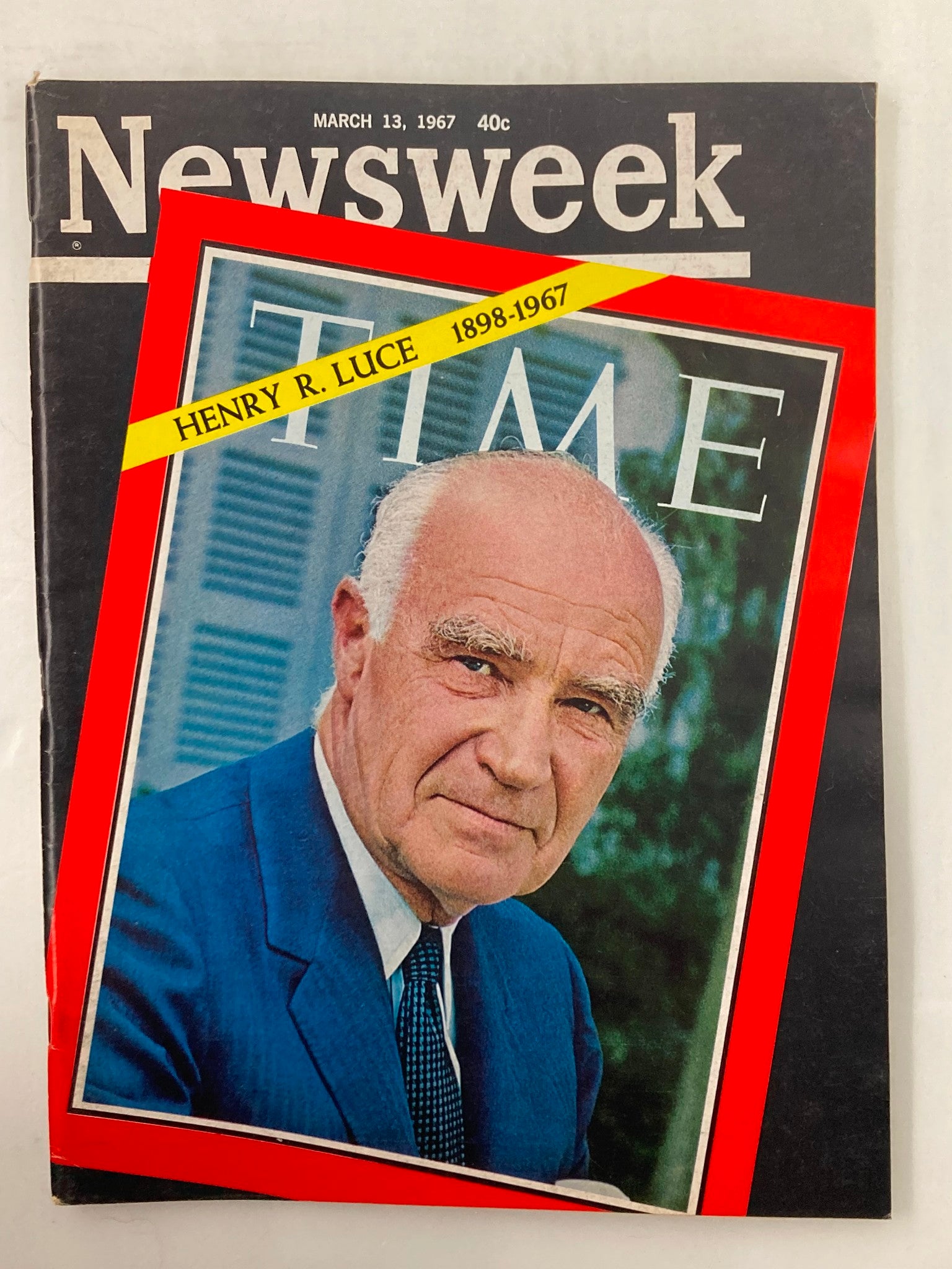 VTG Newsweek Magazine March 13 1967 Henry R. Luce 1898-1967 No Label