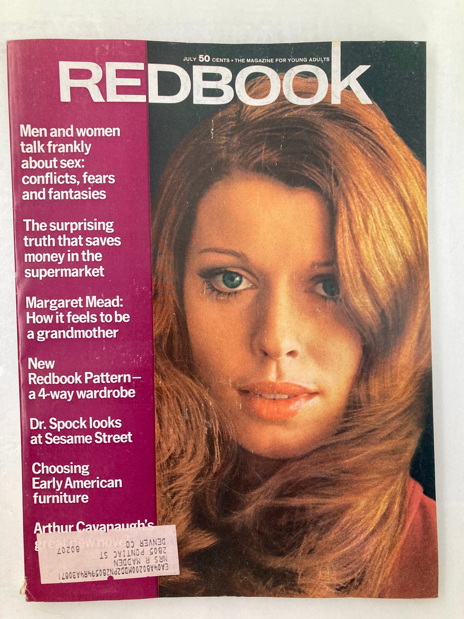 VTG Redbook Magazine July 1970 Cover Photograph of Sue Quick