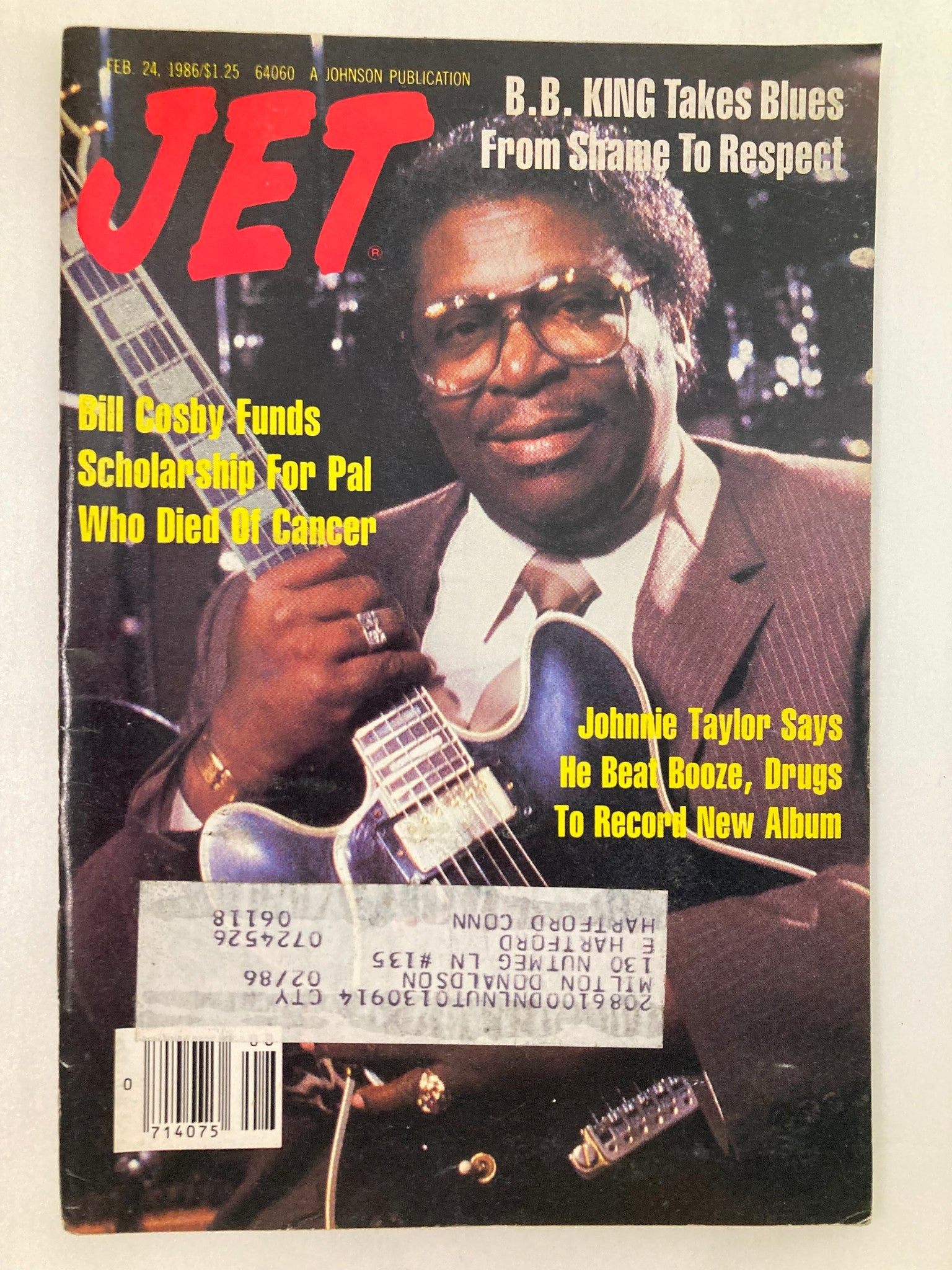 VTG Jet Magazine February 24 1986 Johnnie Taylor and Bill Cosby