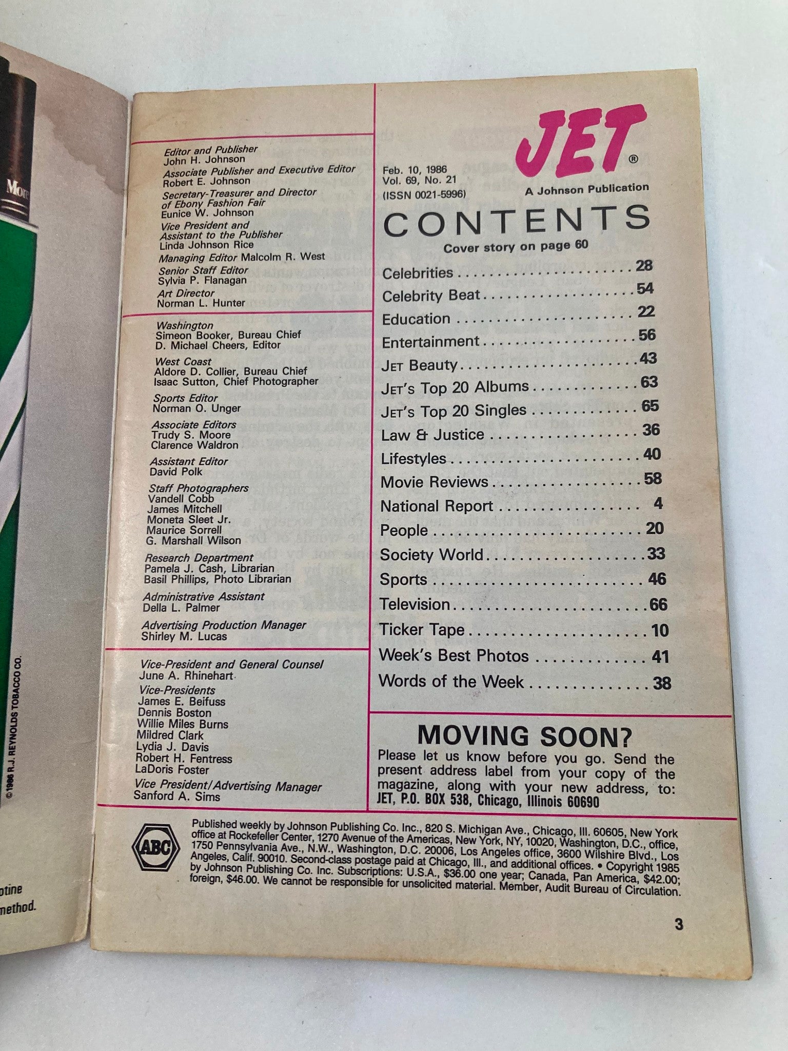 VTG Jet Magazine February 10 1986 Contributions Blacks Made to America