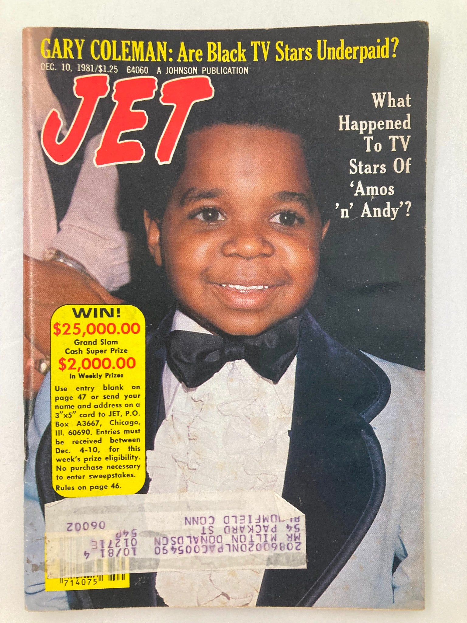 VTG Jet Magazine December 10 1981 Vol 61 #12 Gary Coleman Black Stars Underpaid