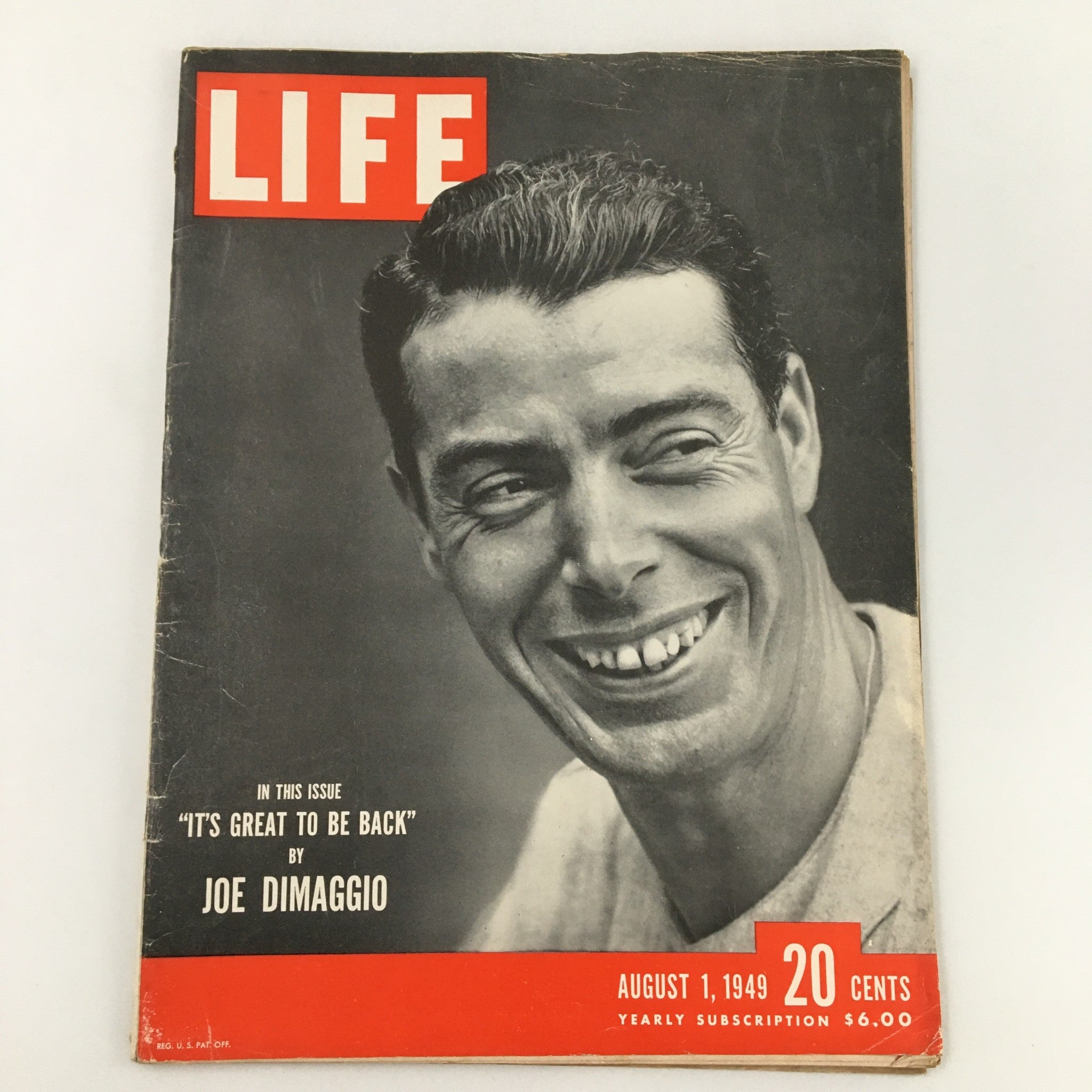 VTG Life Magazine August 1 1949 Joe Dimaggio is Back Newsstand