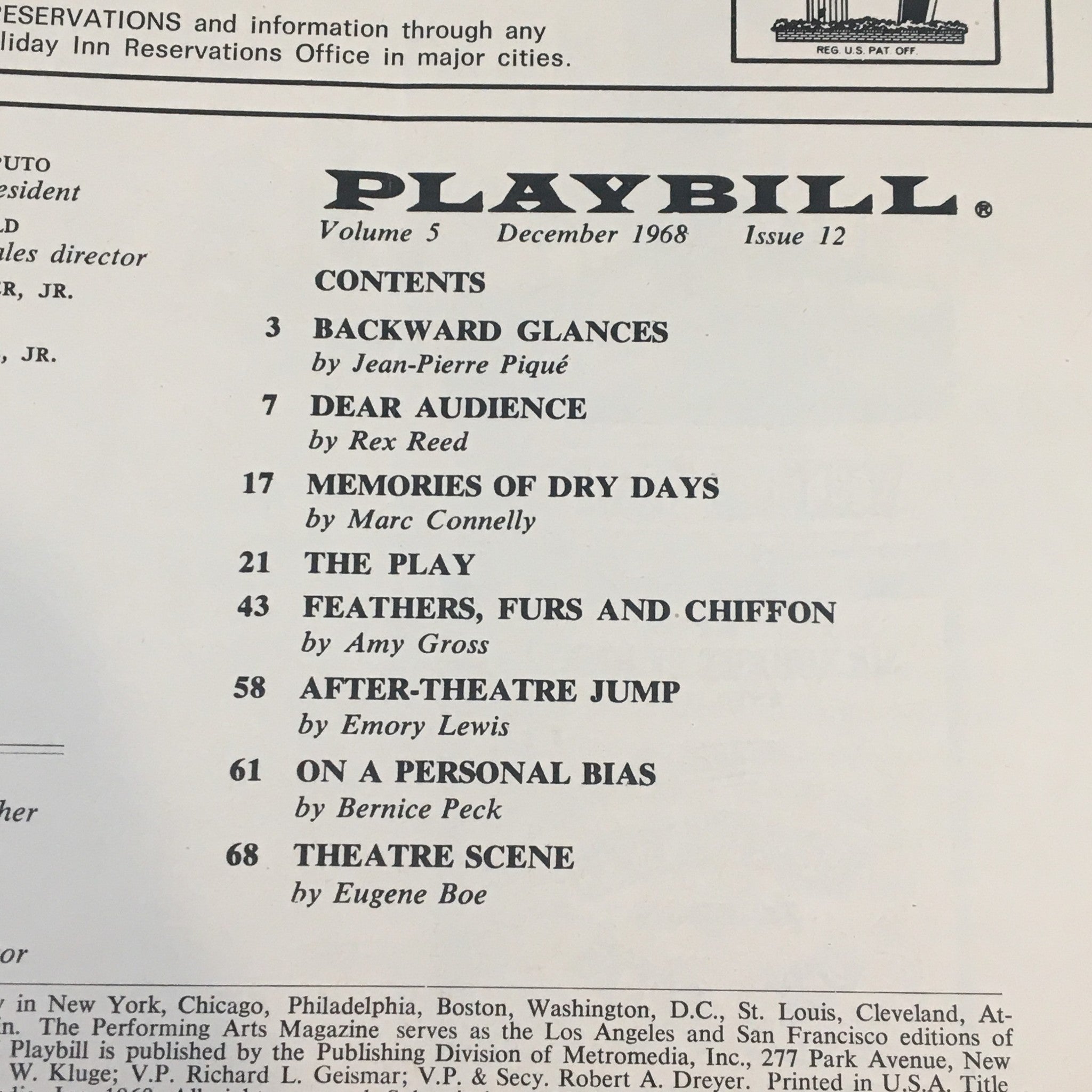 1968 Playbill The Palace Theatre Joel Grey in George M by Joe Layton