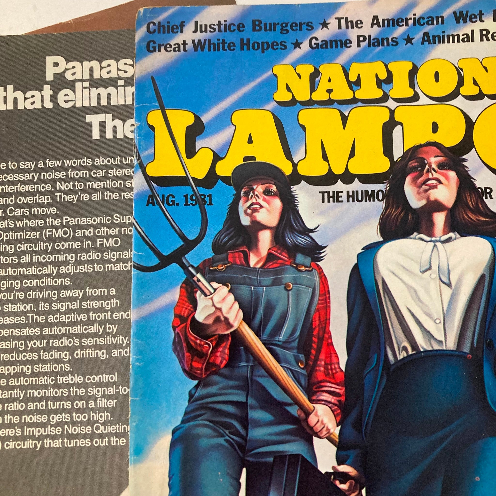 Vtg National Lampoon Magazine August 1981 – Chief Justice, Burgers & The America, Minor Creases Observed