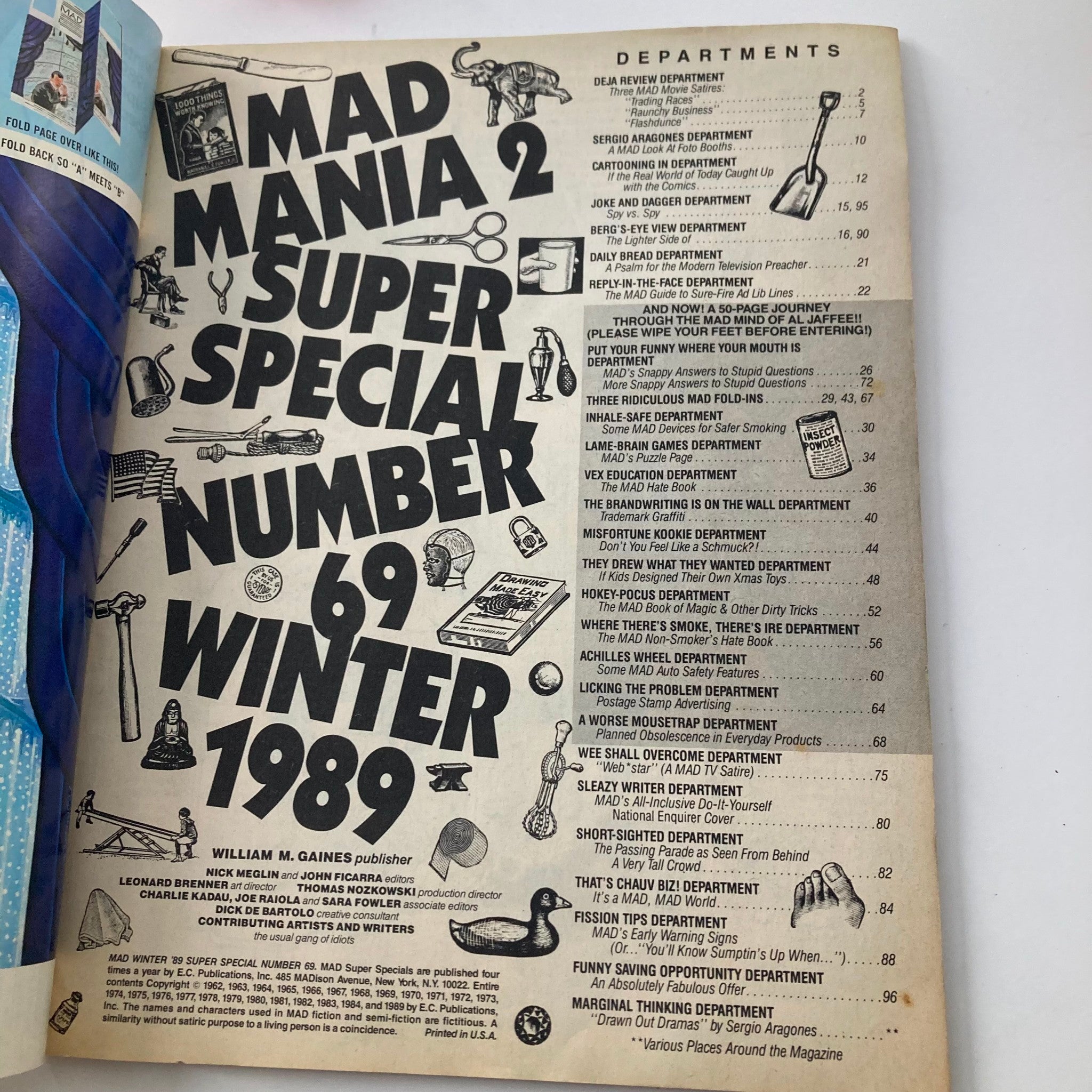 Mad Magazine Winter 1989 Mania 2 Portfolio of Al Jaffe's Junk 4.0 VG No Label