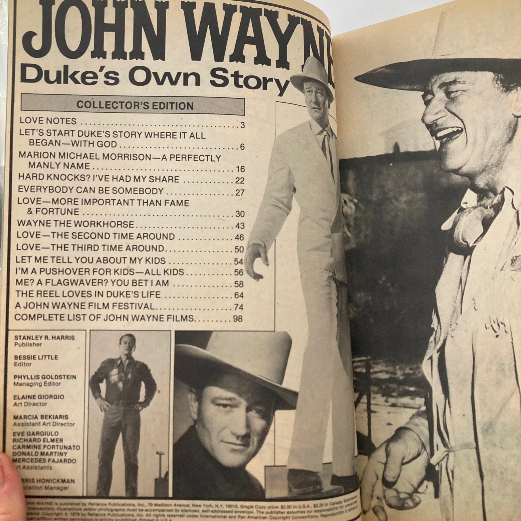 VTG 1979 John Wayne Duke's Own Story Collector's Edition VG No Label