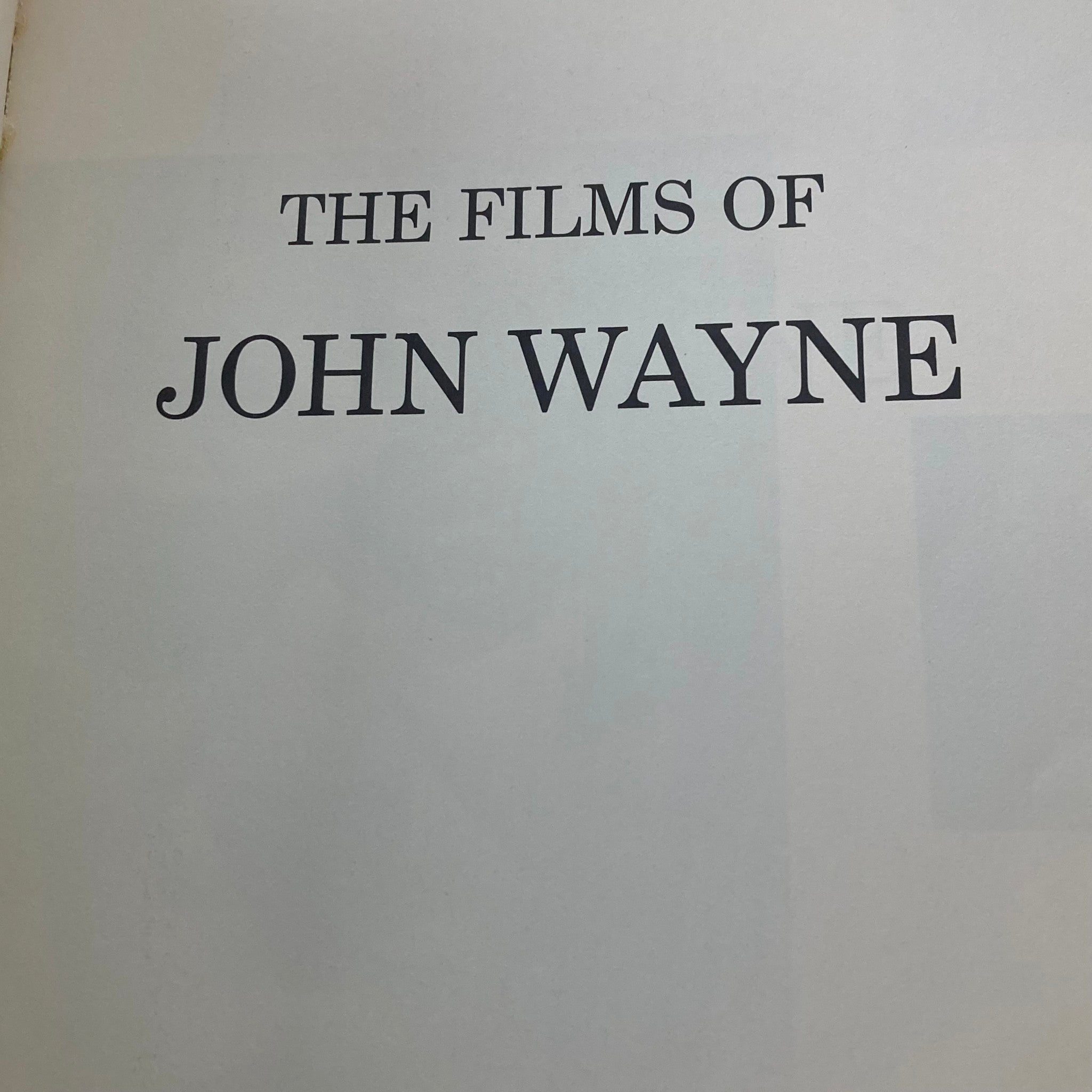 VTG 1976 The Films of John Wayne by Mark Ricci, Boris & Steve Zmijewsky No Label