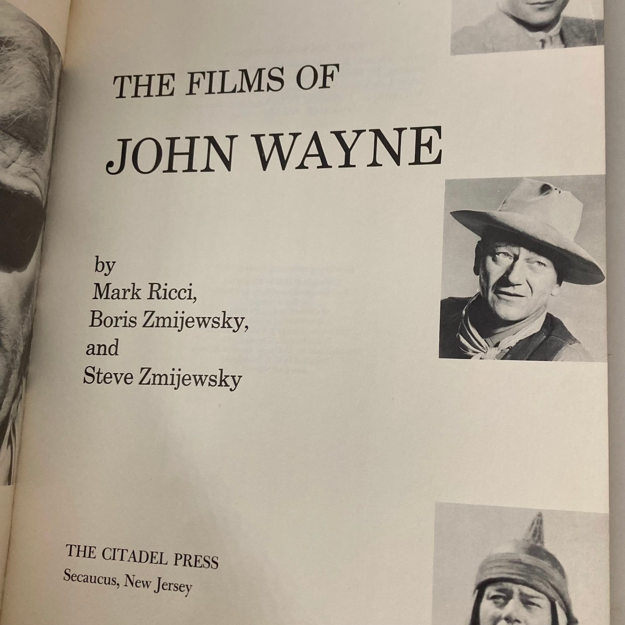 VTG 1976 The Films of John Wayne by Mark Ricci, Boris & Steve Zmijewsky No Label