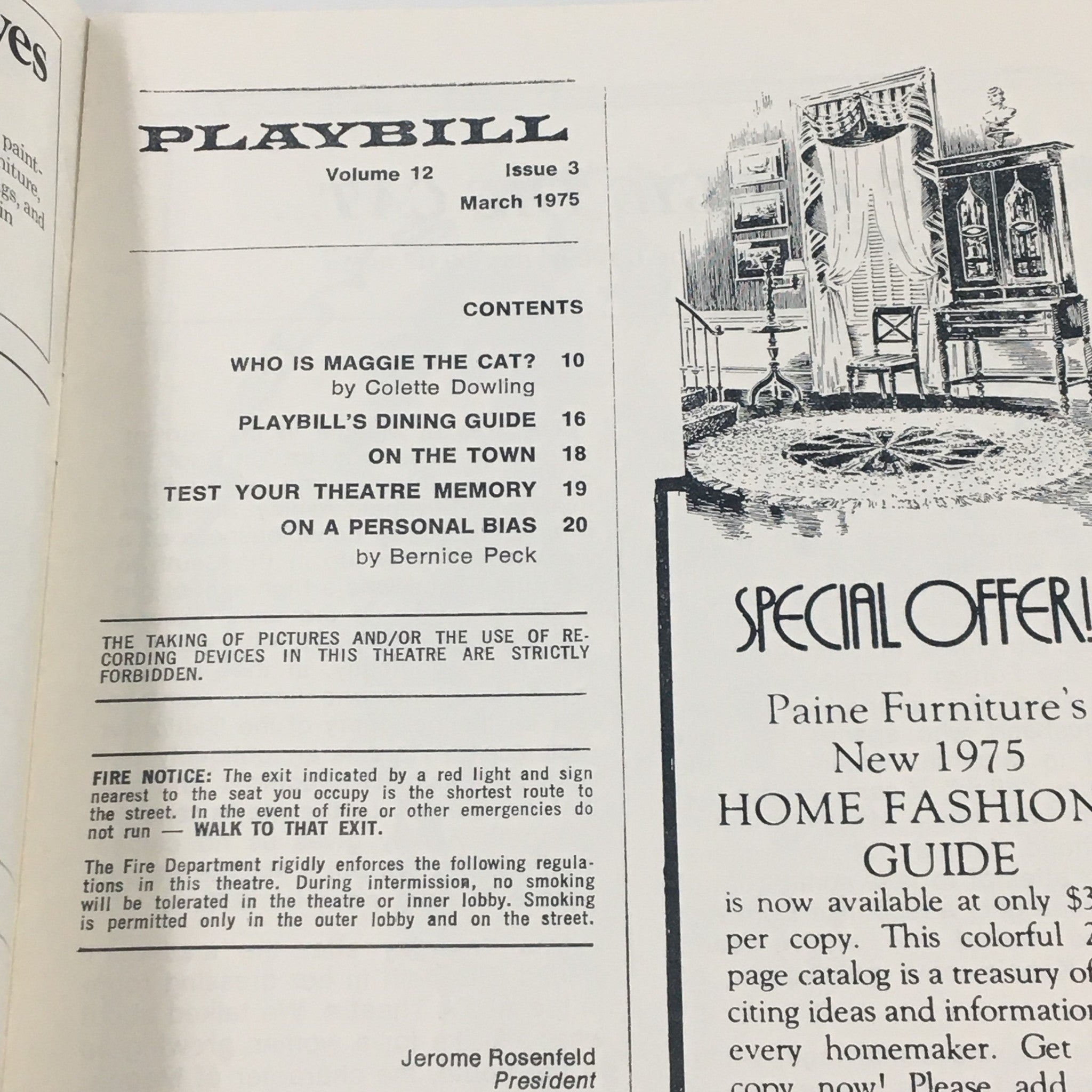 1975 Playbill The Colonial Theatre Yul Bryner in Odyssey by Erich Sagal