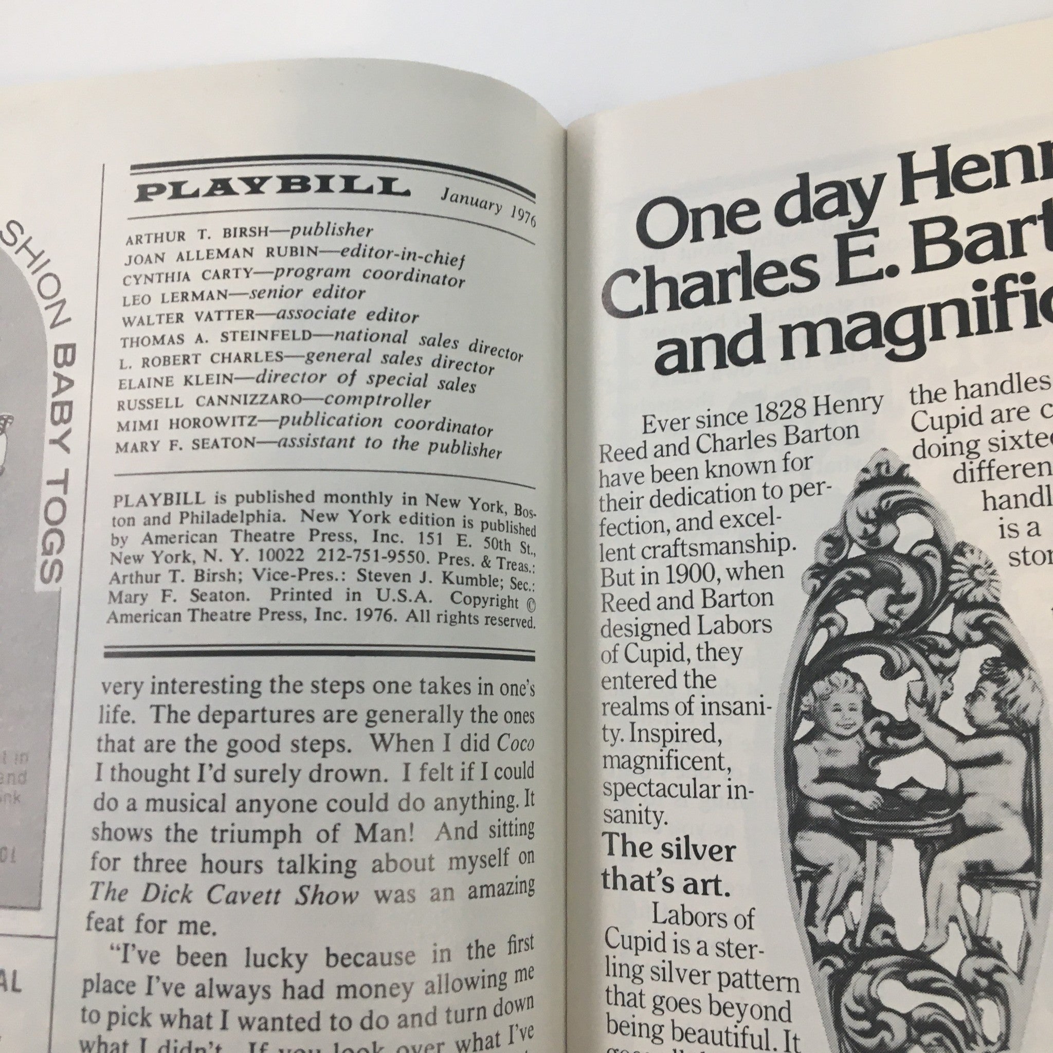 1976 Playbill The Booth Theatre Very Good Eddie by Michael B. Price