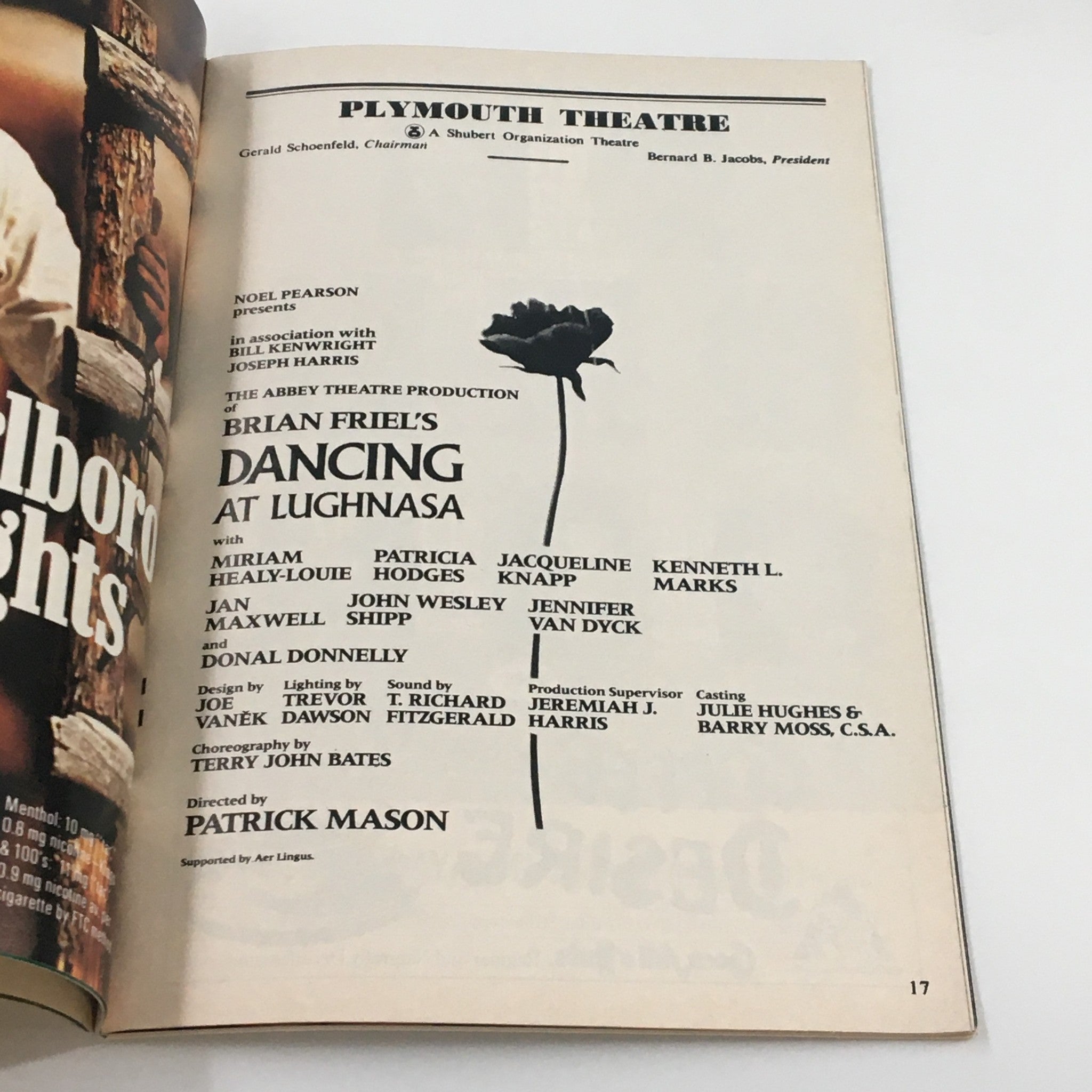 1992 Playbill Plymouth Theatre Brian Friel's Dancing at Lughnasa by P. Mason