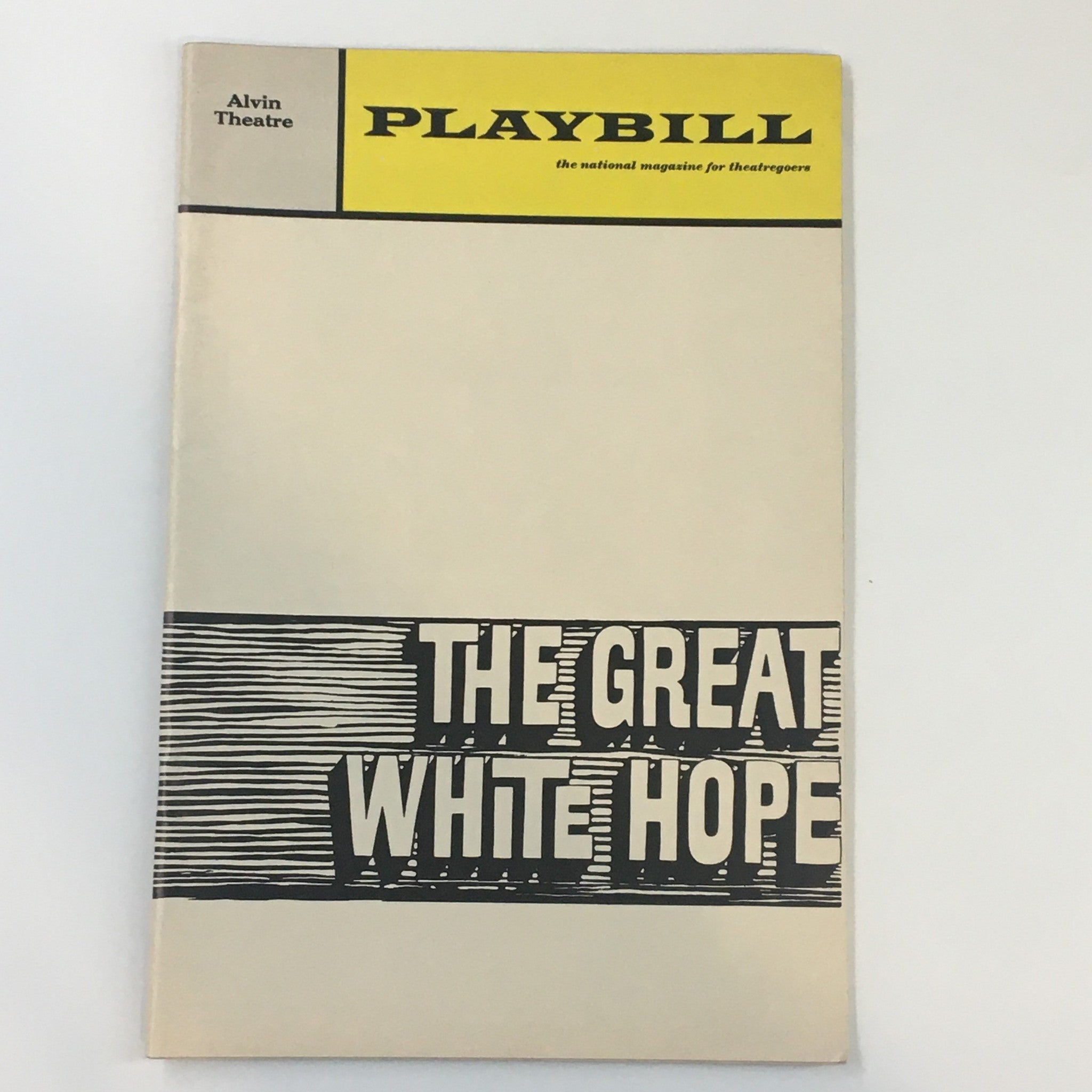 1968 Playbill Alvin Theatre James Earl Jones in The Great White Hope