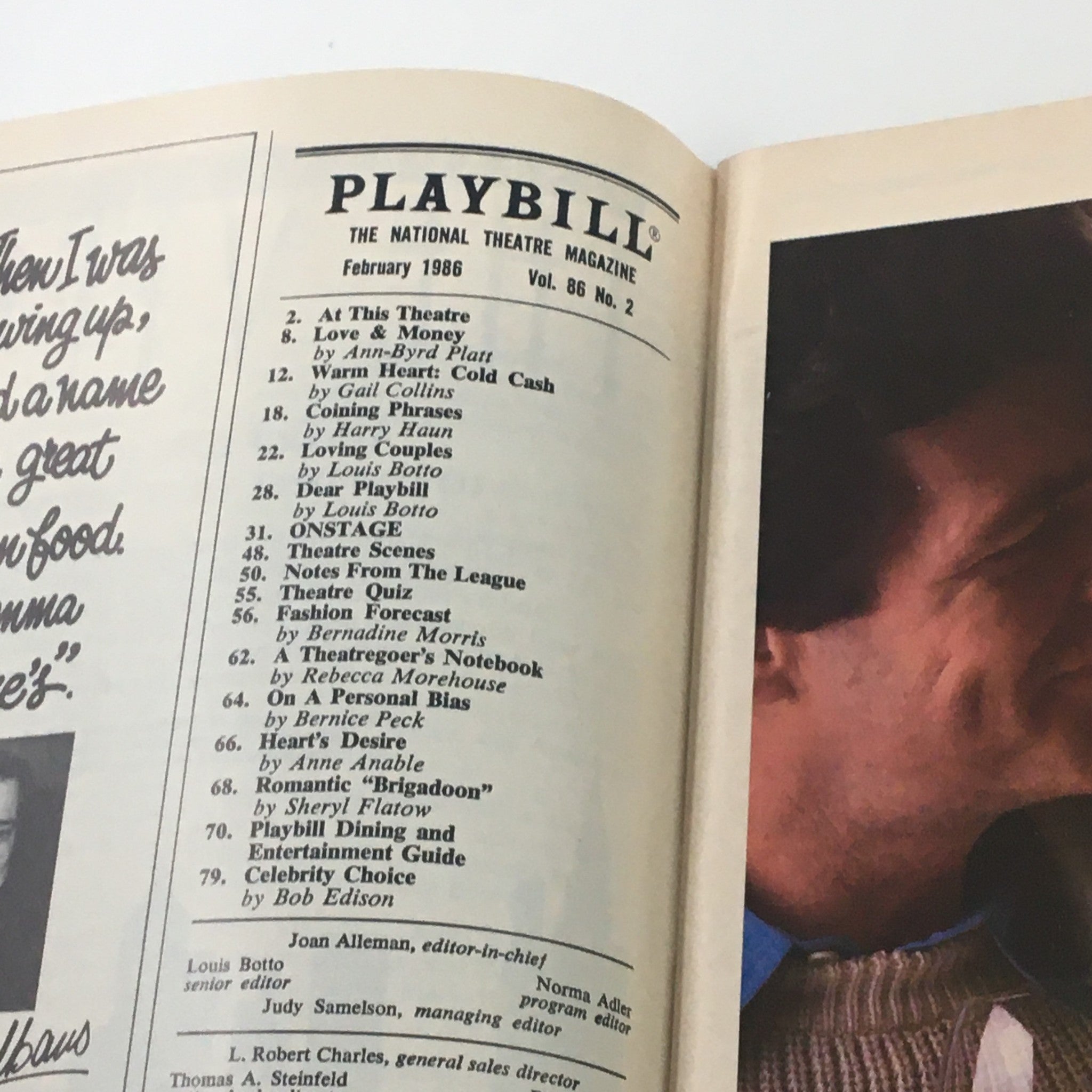 1986 Playbill Circle In The Square Theatre Harold Pinter's The Caretaker