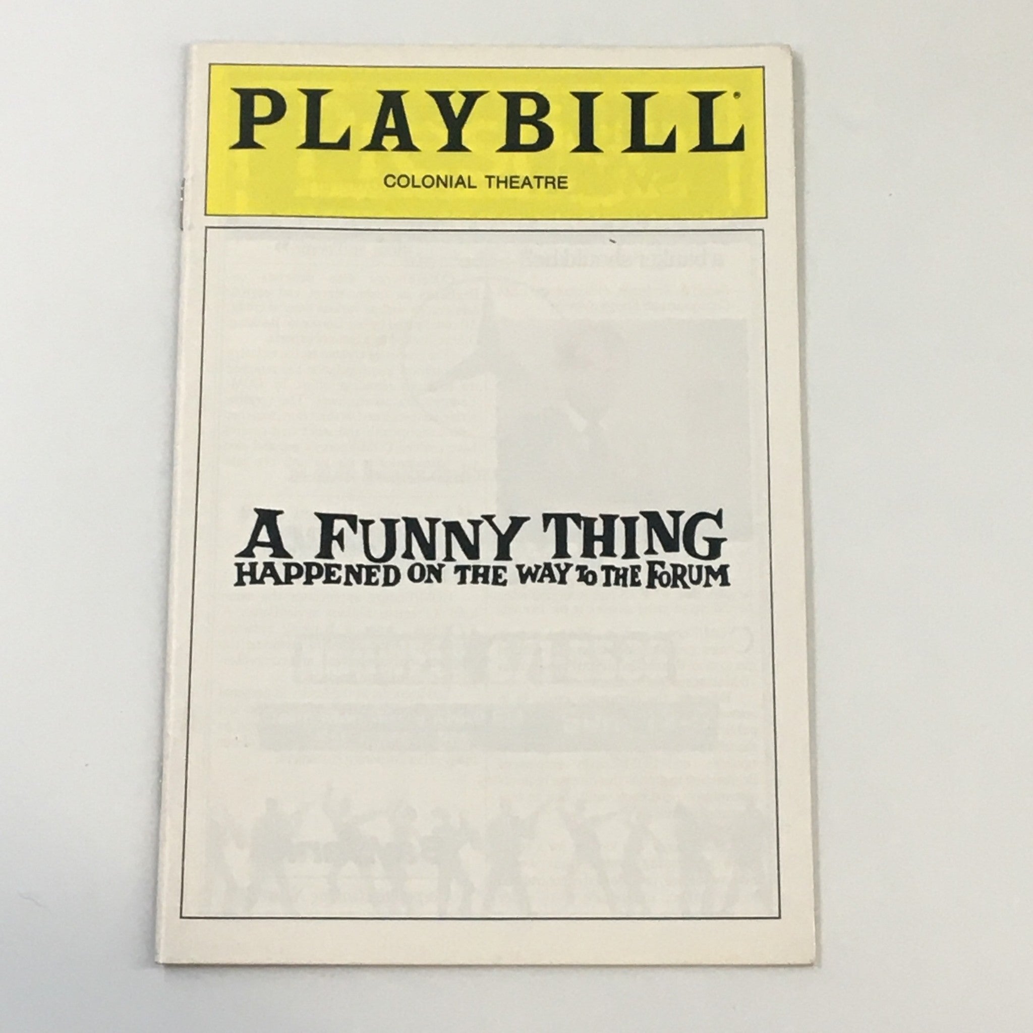 1987 Playbill Mickey Rooney in A Funny Thing Happened On The Way To The Forum