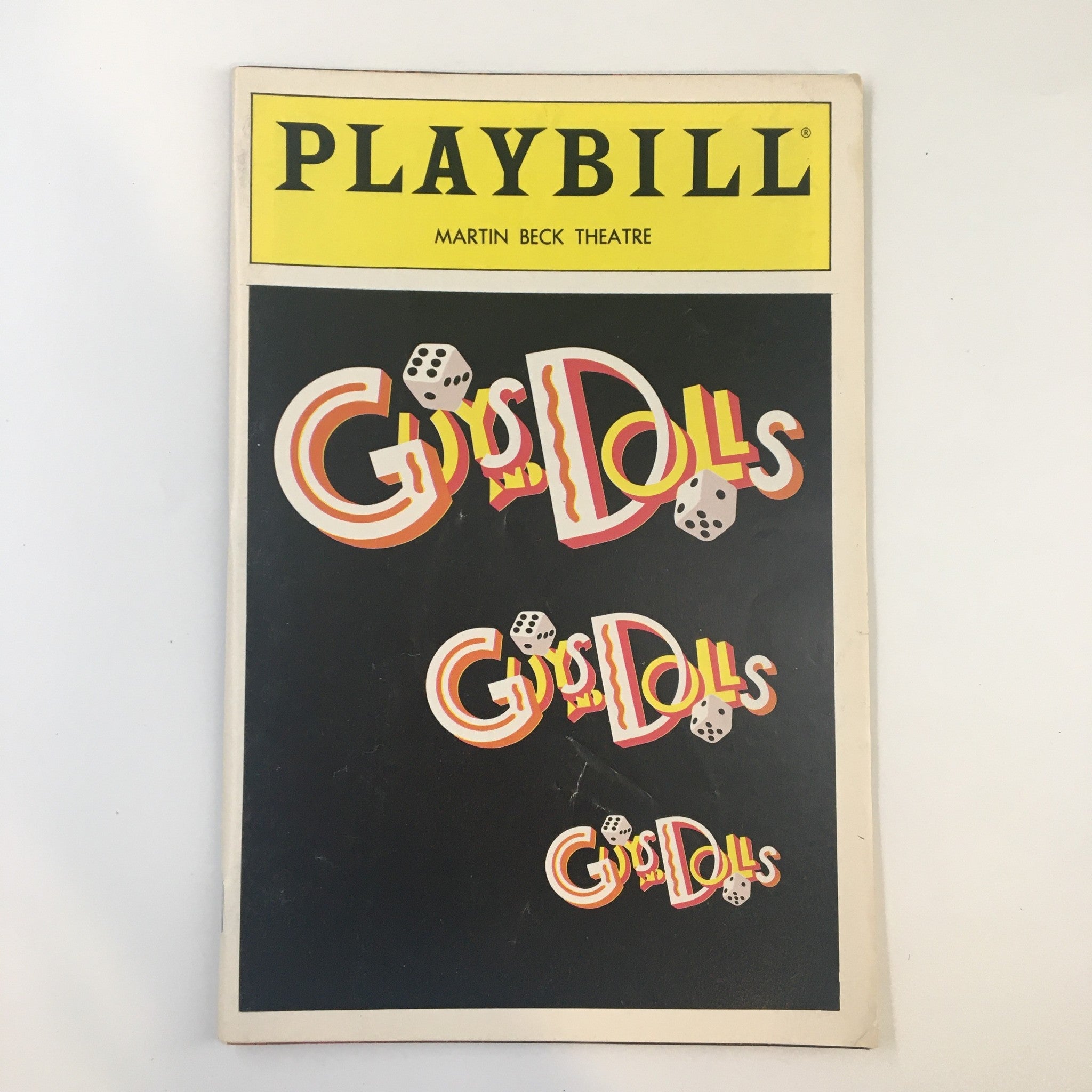 1992 Playbill Martin Beck Theatre Peter Gallagher in Guys and Dolls Jerry Zaks