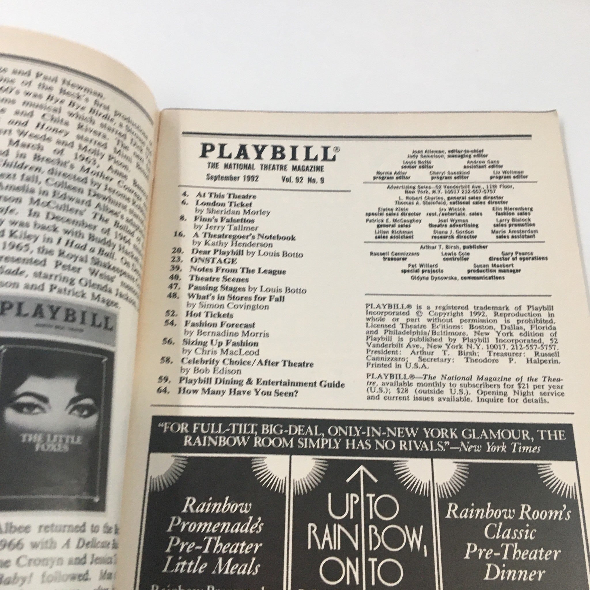 1992 Playbill Martin Beck Theatre Peter Gallagher in Guys and Dolls Jerry Zaks