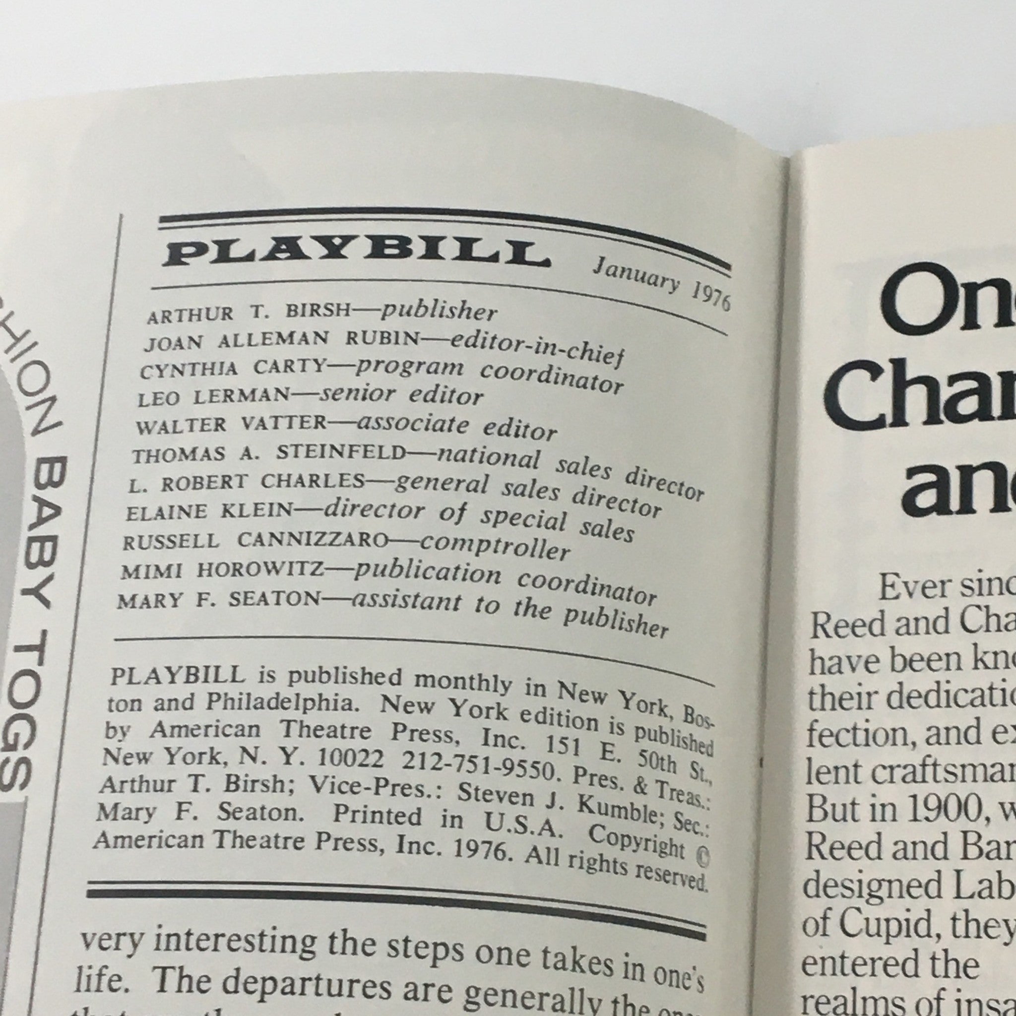 1976 Playbill New York Shakespeare Festival The Shortchanged Review by Michael M