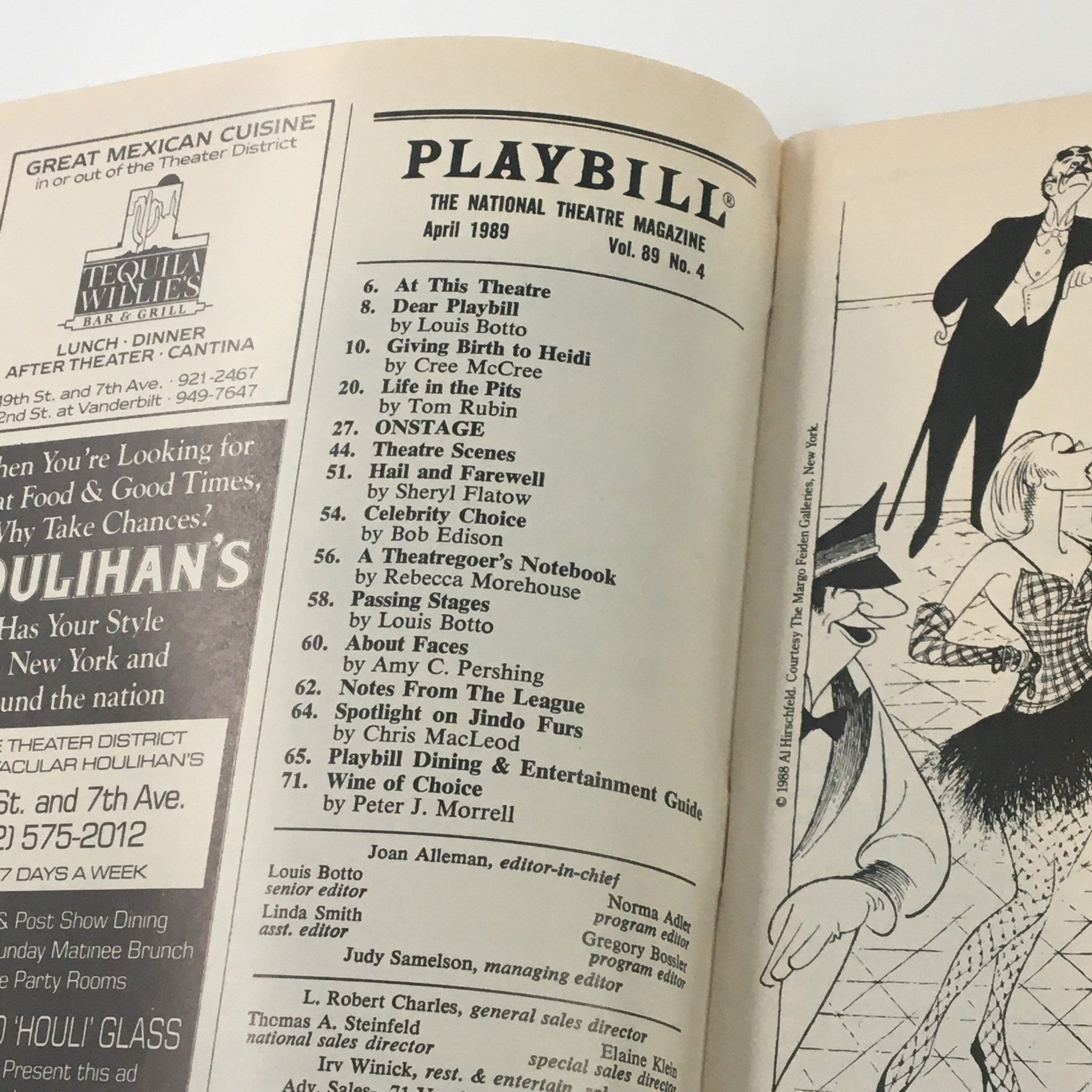 1989 Playbill St. James Theatre Bill Irwin & Friends in Largely New York