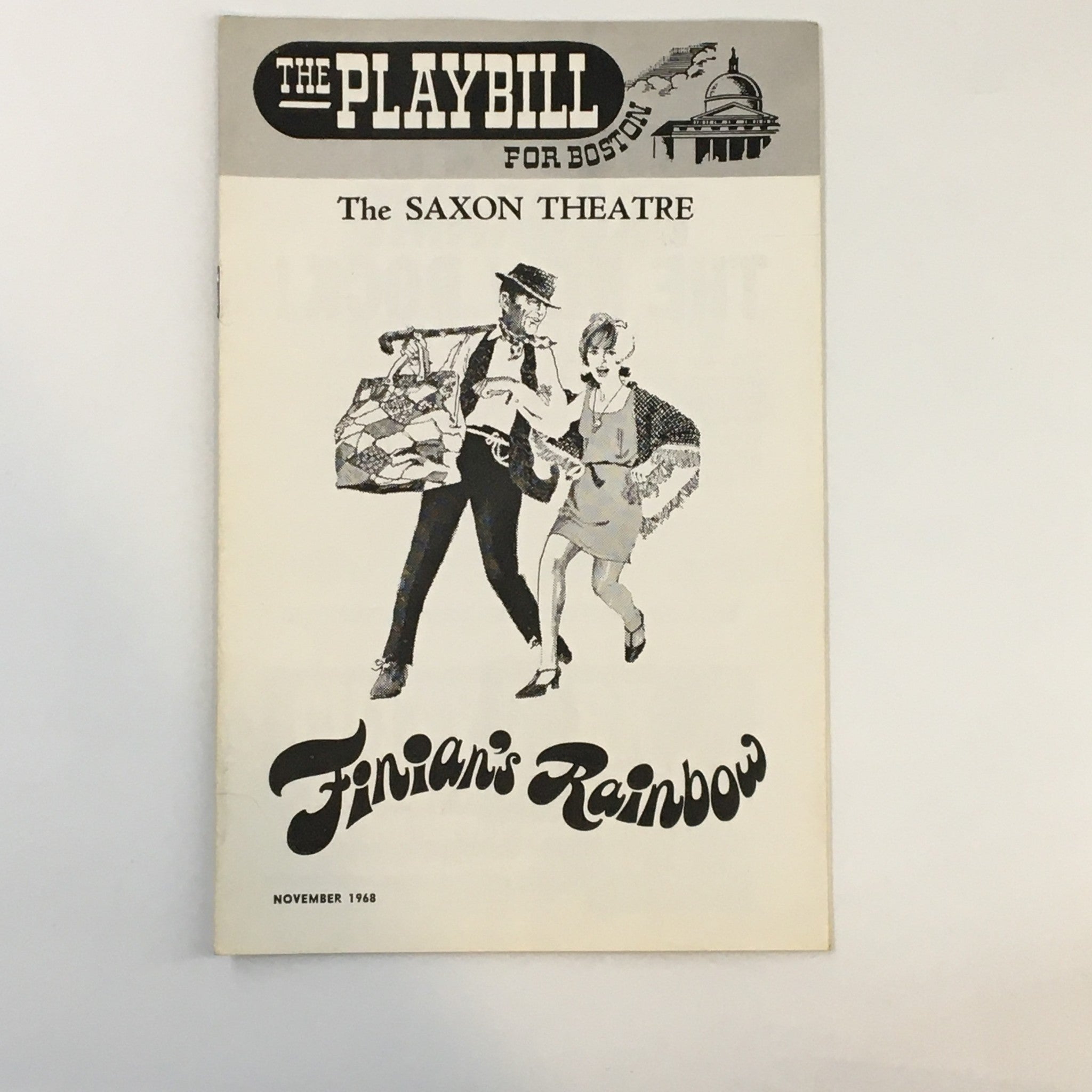 1968 Playbill The Saxon Theatre Fred Astaire & Petula Clark in Finians Rainbow