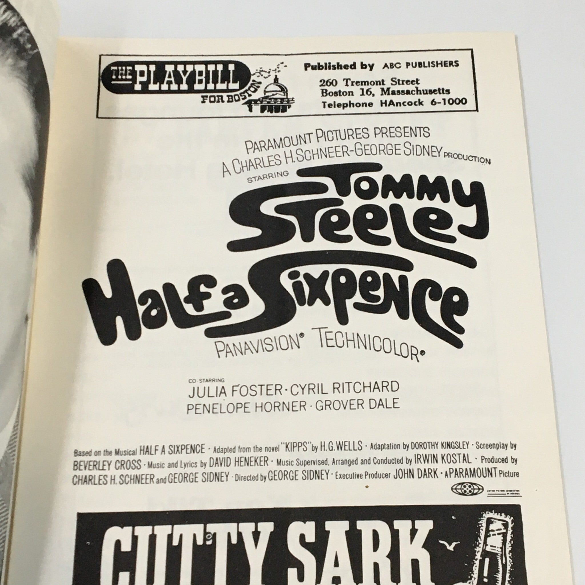 1968 Playbill The Sack Cheri I Theatre Tommy Steele in Half A Sixpence