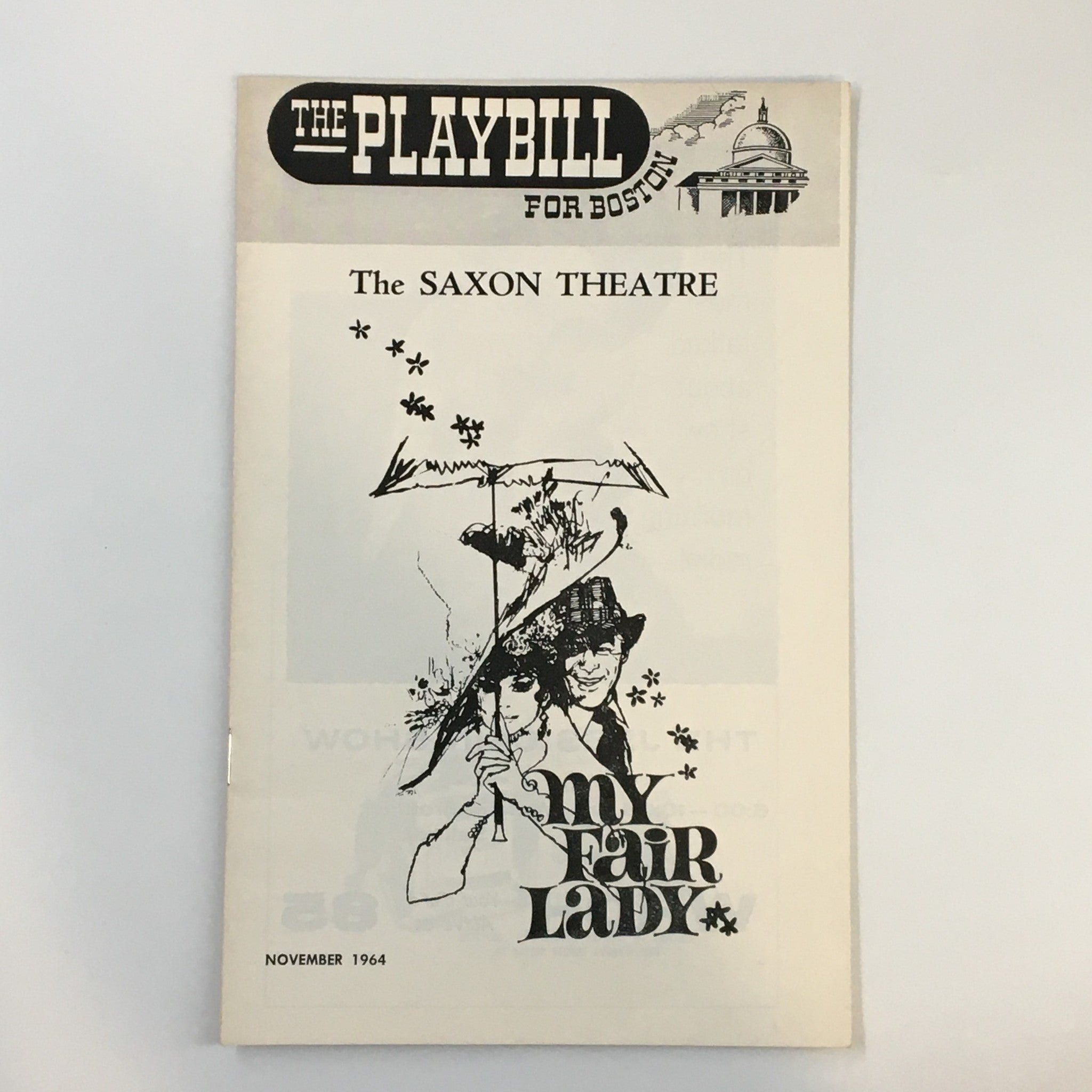 1964 Playbill The Saxon Theatre Warner Bros. Picture in My Fair Lady