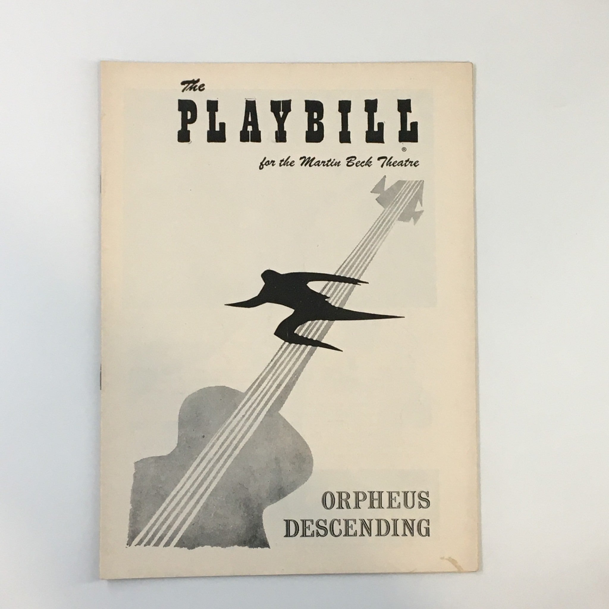 1957 Playbill Martin Beck Theatre Orpheus Descending by Tennessee Williams