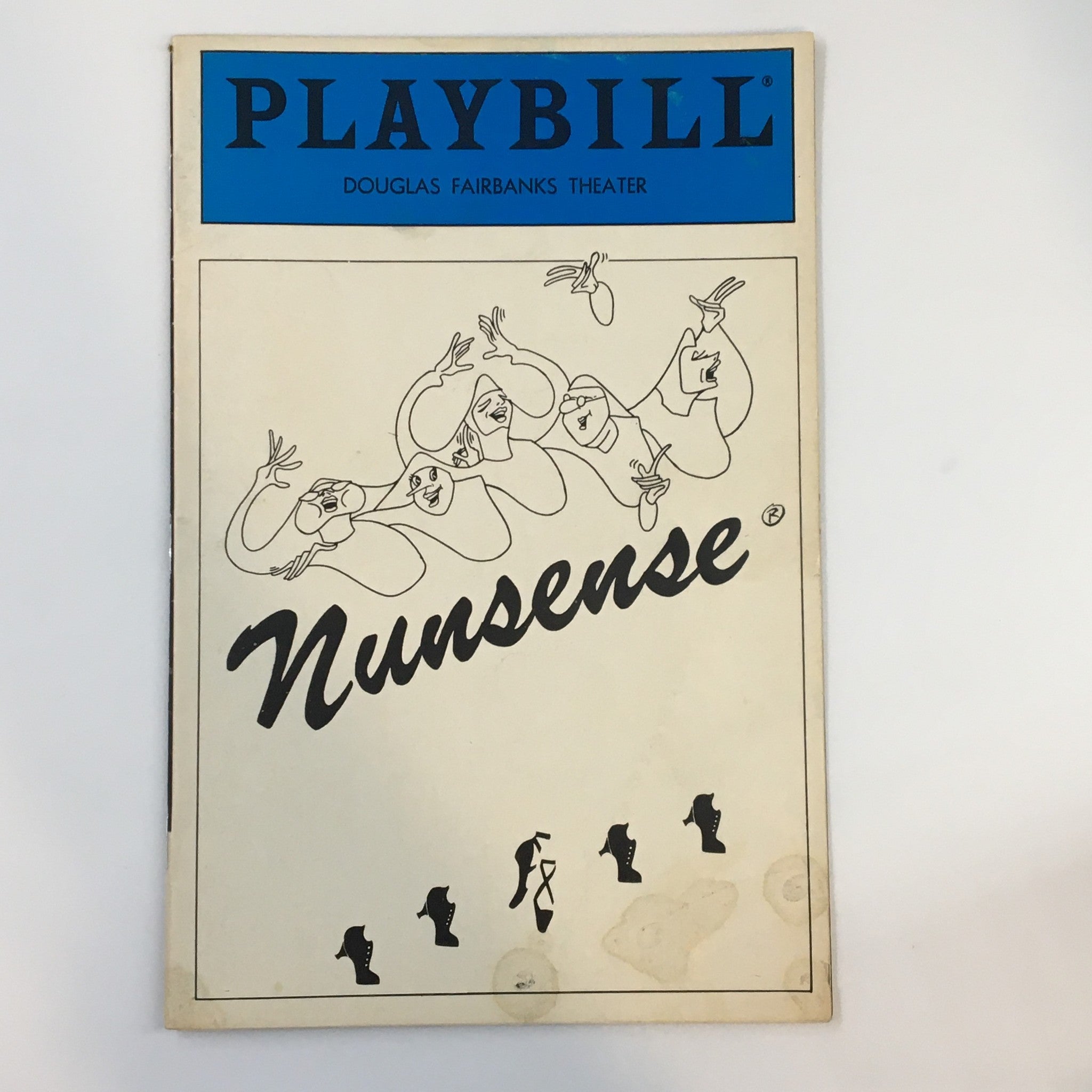 1986 Playbill Douglas Fairbanks Theater Joseph Hoesl & Bill Crowder in Nunsense