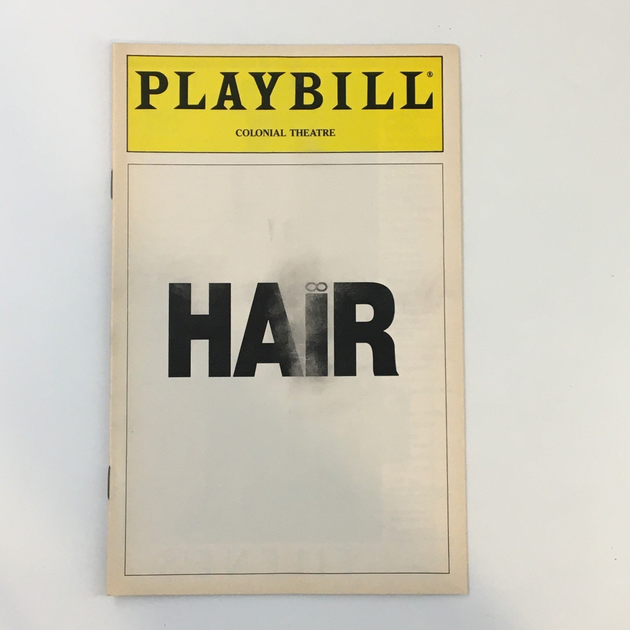 1994 Playbill Colonial Theatre Alexander Baez Luther Creek in Hair by James Rado