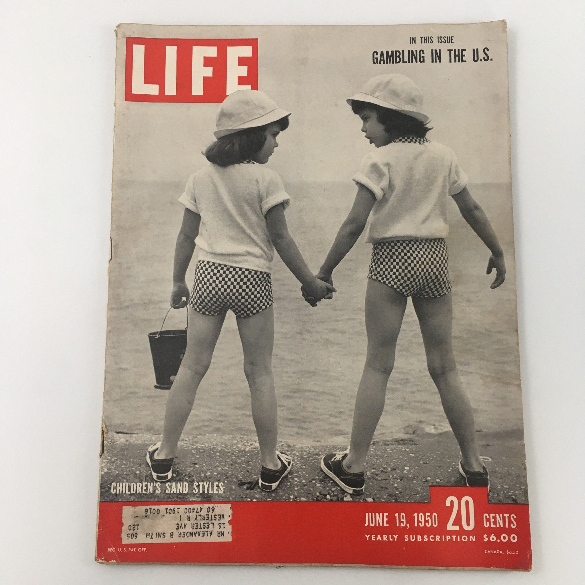 VTG Life Magazine June 19 1950 Children's Sand Styles, Gambling in the U.S.