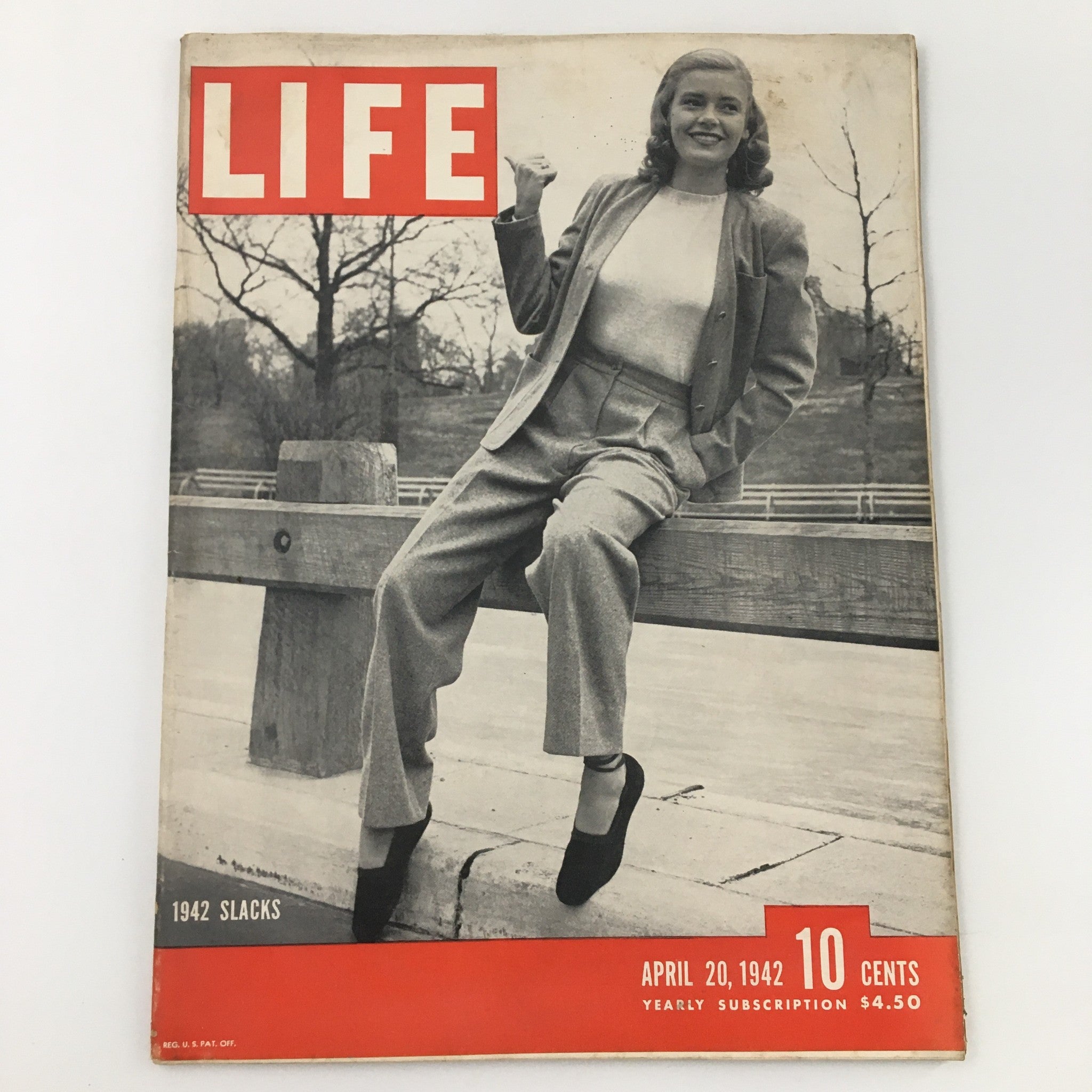 VTG Life Magazine April 20 1942 Women in 1942 Slacks Feature, Newsstand