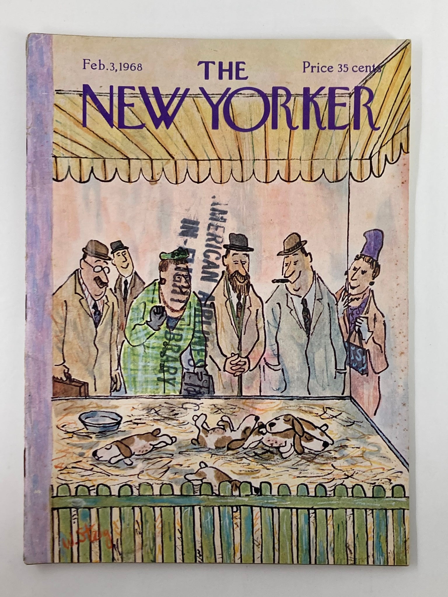 The New Yorker Full Magazine February 3 1968 Puppies for Sale by William Steig