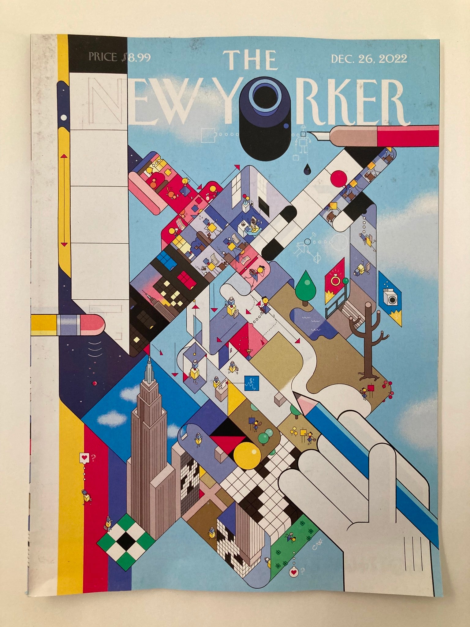 The New Yorker Full Magazine December 26 2022 Ups & Downs by Chris Ware No Label