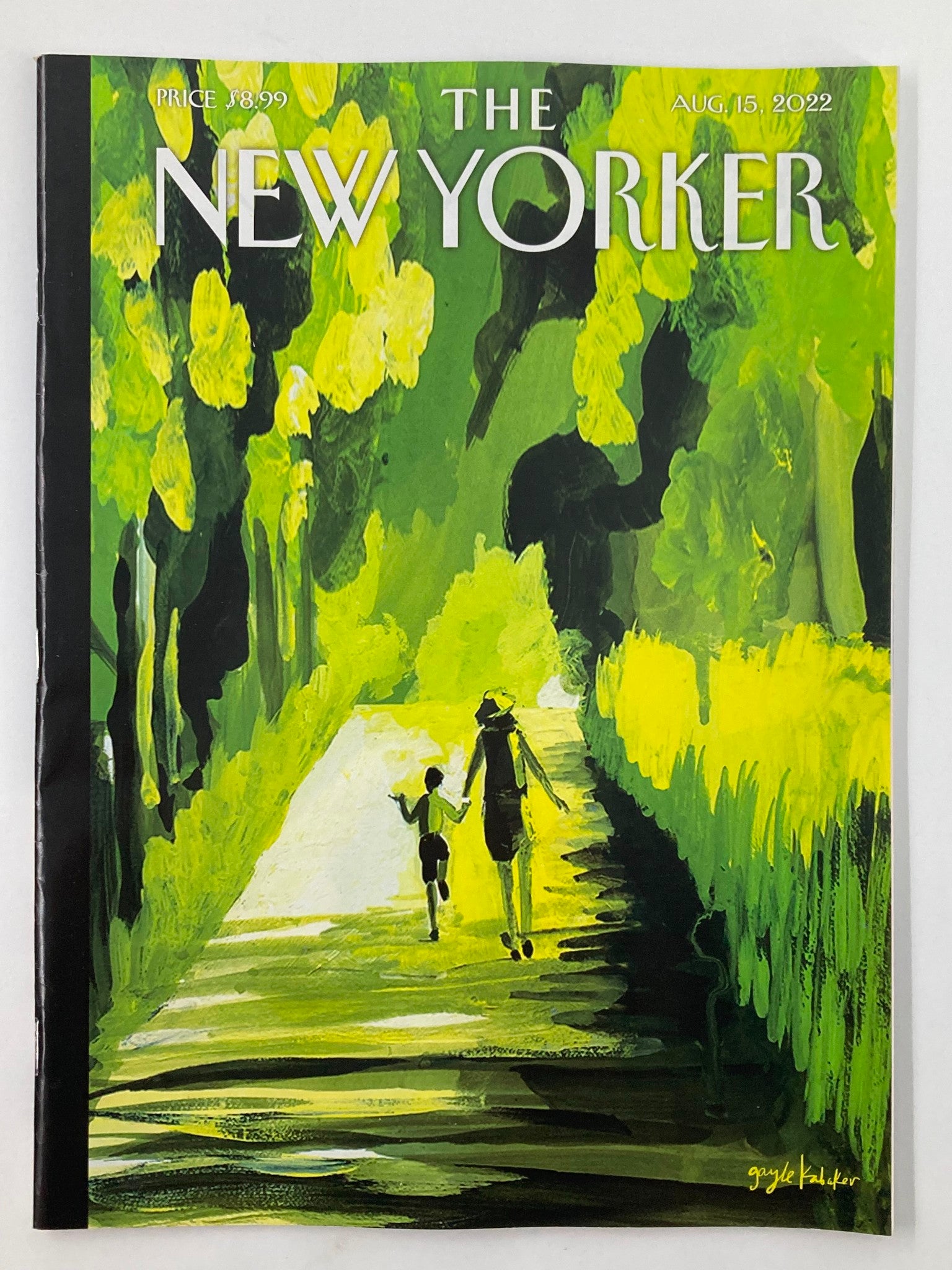 The New Yorker Full Magazine August 15 2022 Summer Walk Gayle Kabaker No Label