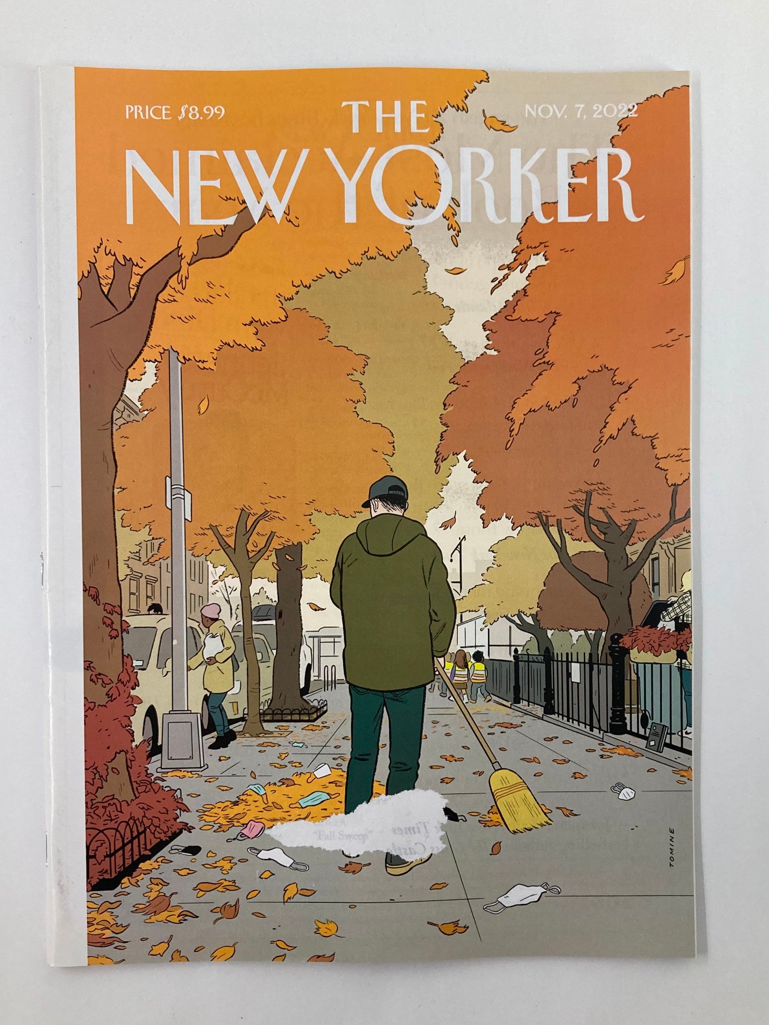 The New Yorker Full Magazine November 7 2022 Fall Sweep by Adrian Tomine