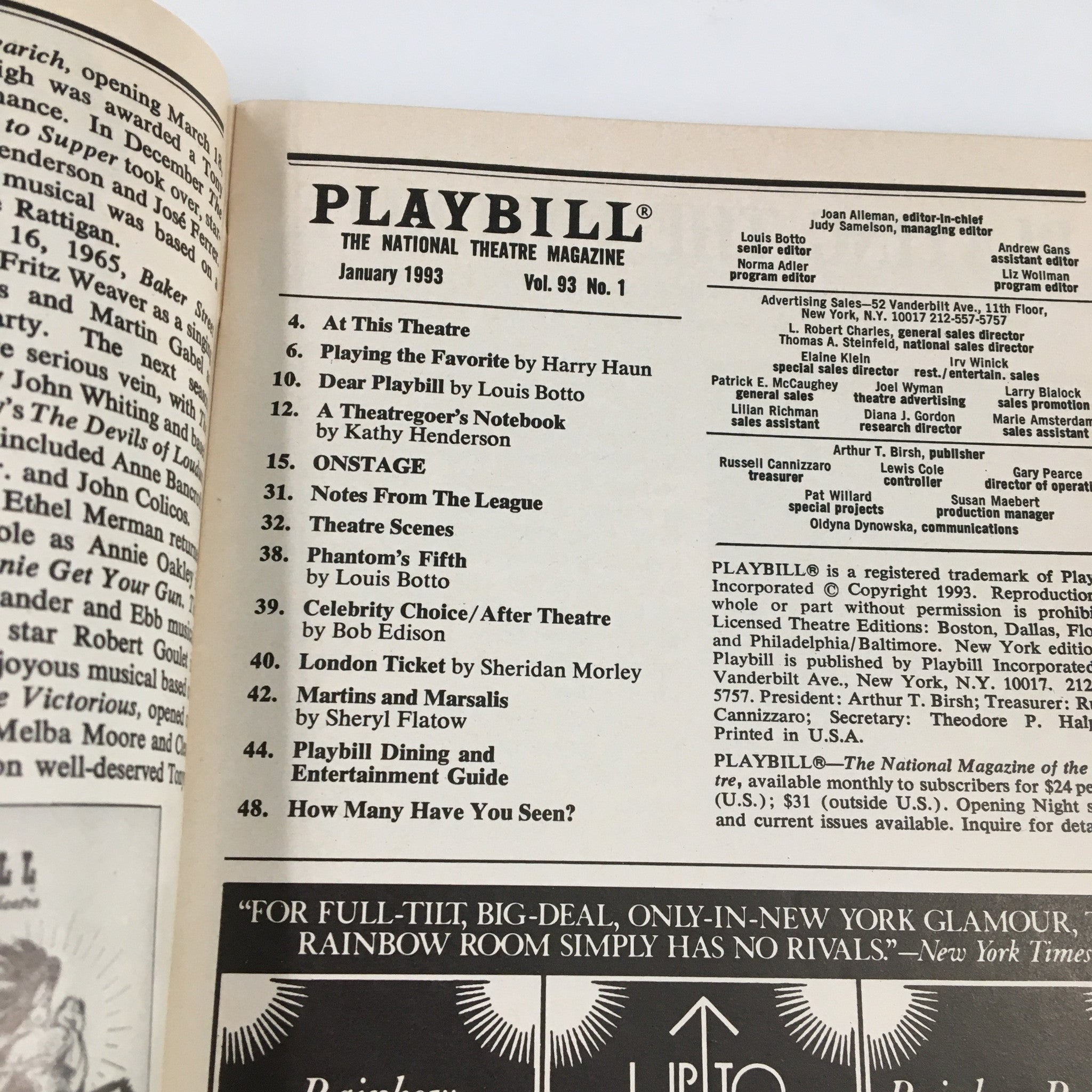 1993 Playbill Broadway Theatre Vol 93 #1 Leila Florentino in Miss Saigon