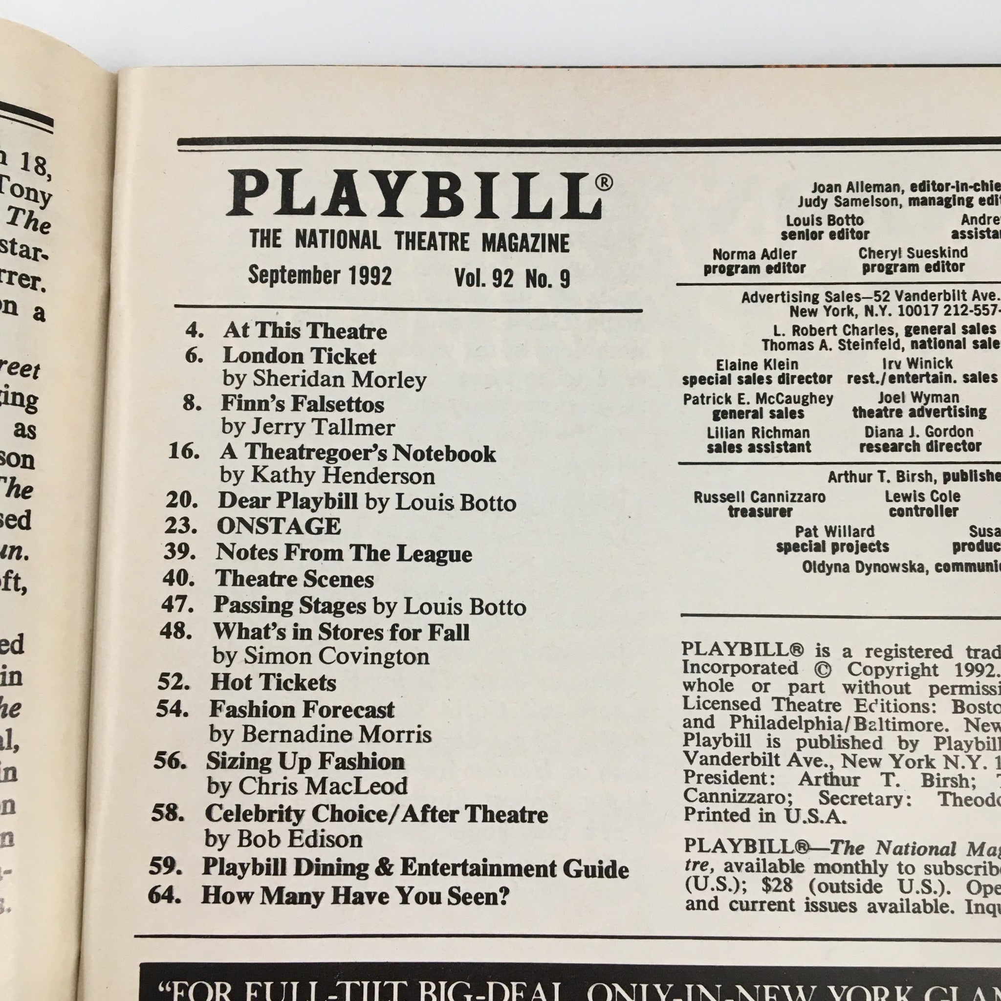 1992 Playbill Broadway Theatre Vol 92 #9 Francis Ruivivar in Miss Saigon