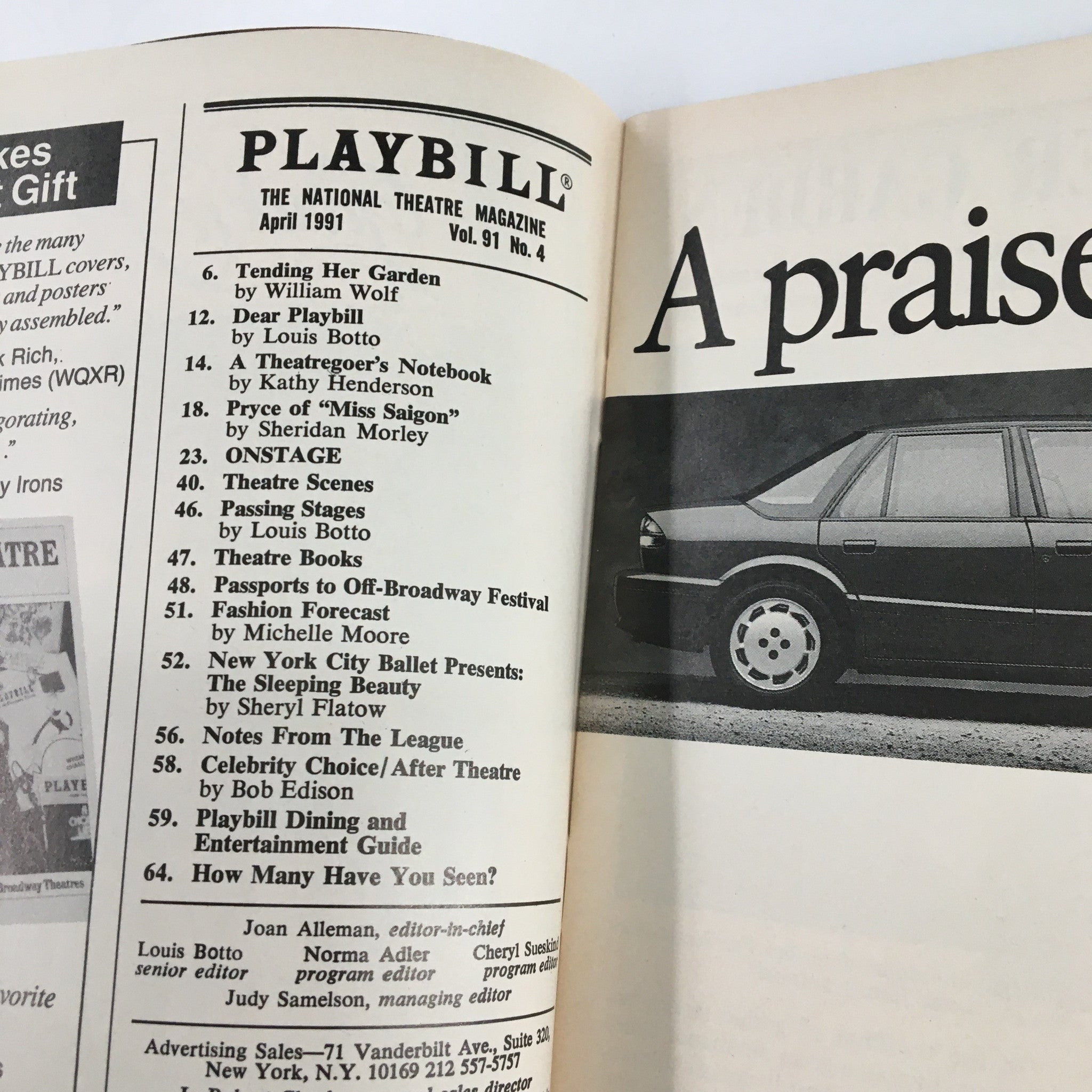 1991 Playbill The Booth Theatre Once On This Island by Graciela Daniele