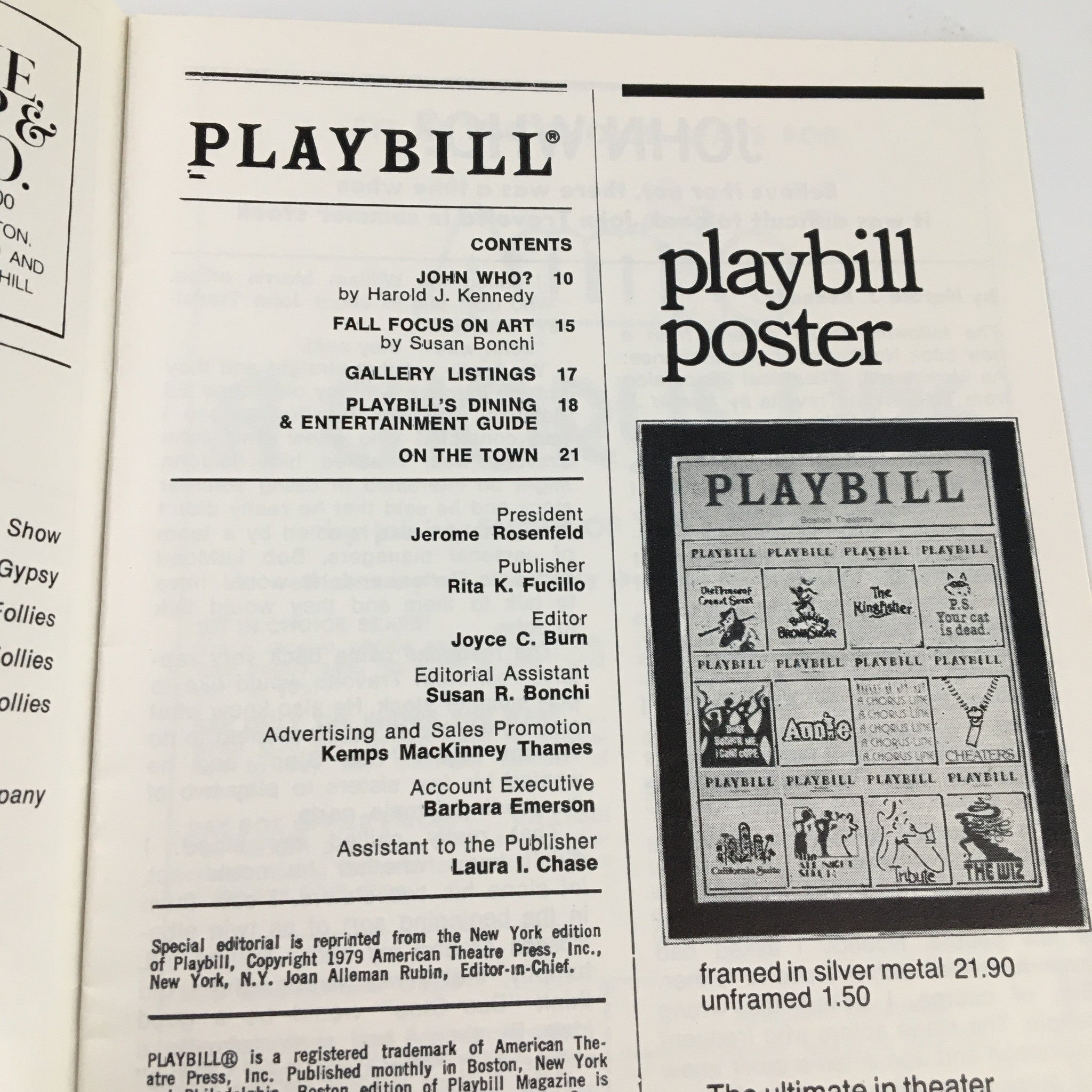 1979 Playbill Charles Playhouse Joe Masiell in Side by Side by Sondheim