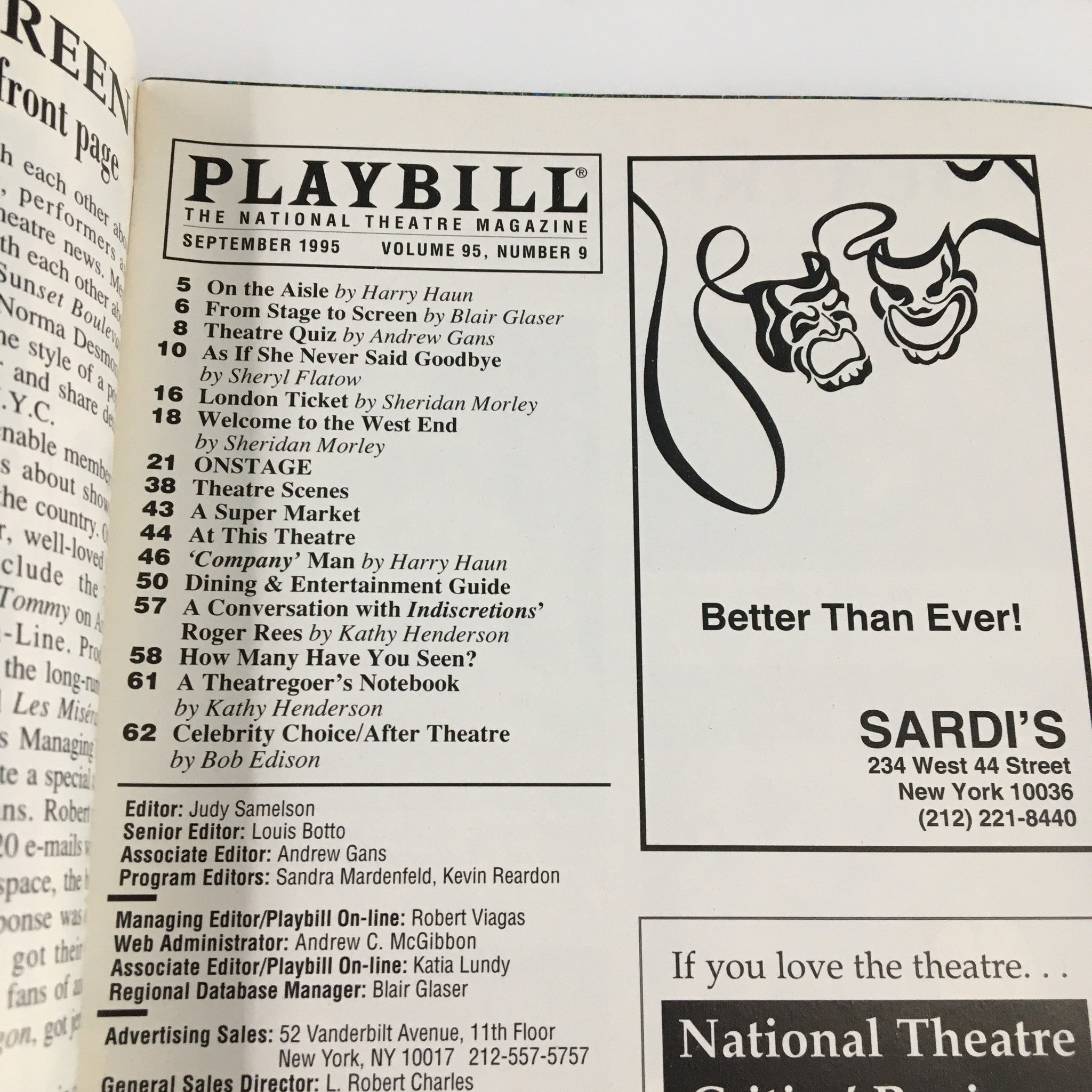 1995 Playbill Cort Theatre The Heiress by Ruth and Augustus Goetz